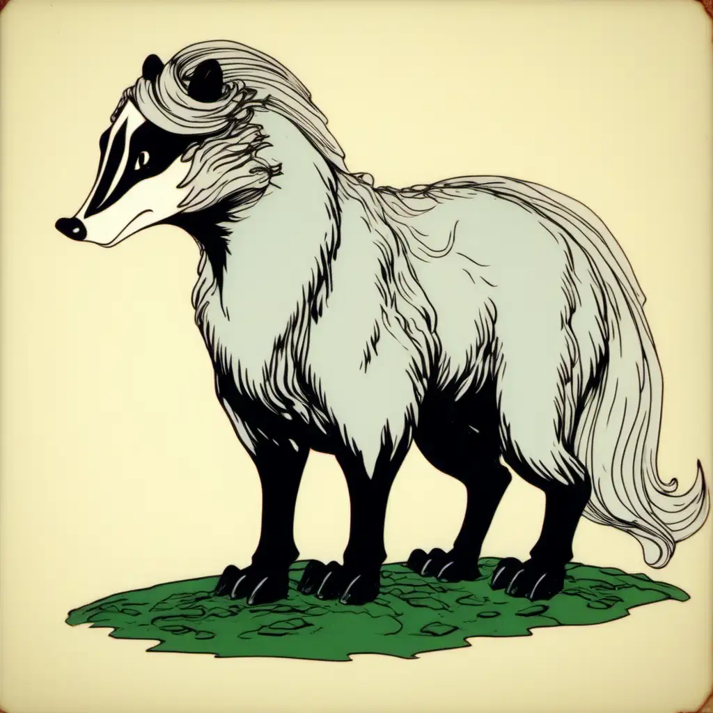 The last unicorn style badger 1980’s vintage animation