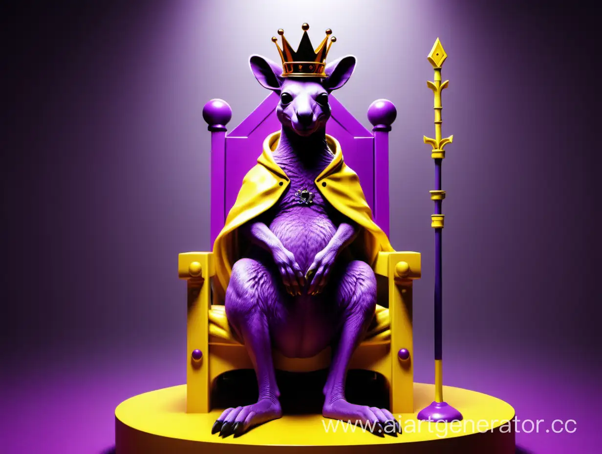 Royal-Purple-Kangaroo-on-Acid-Throne-with-Yellow-Staff