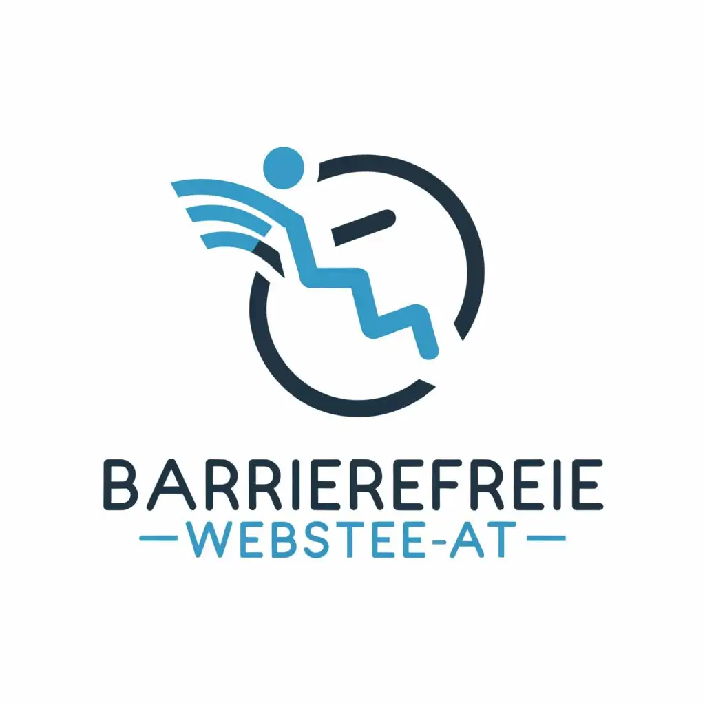 a logo design,with the text "barrierefreie-website.at", main symbol:I am seeking a logo for a company dedicated to creating accessible websites, named "barrierefreie-website.at" which is also our URL. While I do not have a complete vision for the design, I am inclined towards having a distinctive icon and a separate wordmark. However, I am open to innovative and creative interpretations.

The ideal logo would embody accessibility, inclusivity, and openness. It is essential to select a font that is easily readable to emphasize the website's accessibility features. Additionally, the logo should be clearly visible to individuals with color vision deficiencies, including red-green and blue-yellow color blindness, ensuring it is universally recognizable.

Feel free to explore the essence of our brand's mission in your design, as the logo should resonate with the core values of barrier-free access to digital spaces. ,Moderate,be used in Internet industry,clear background