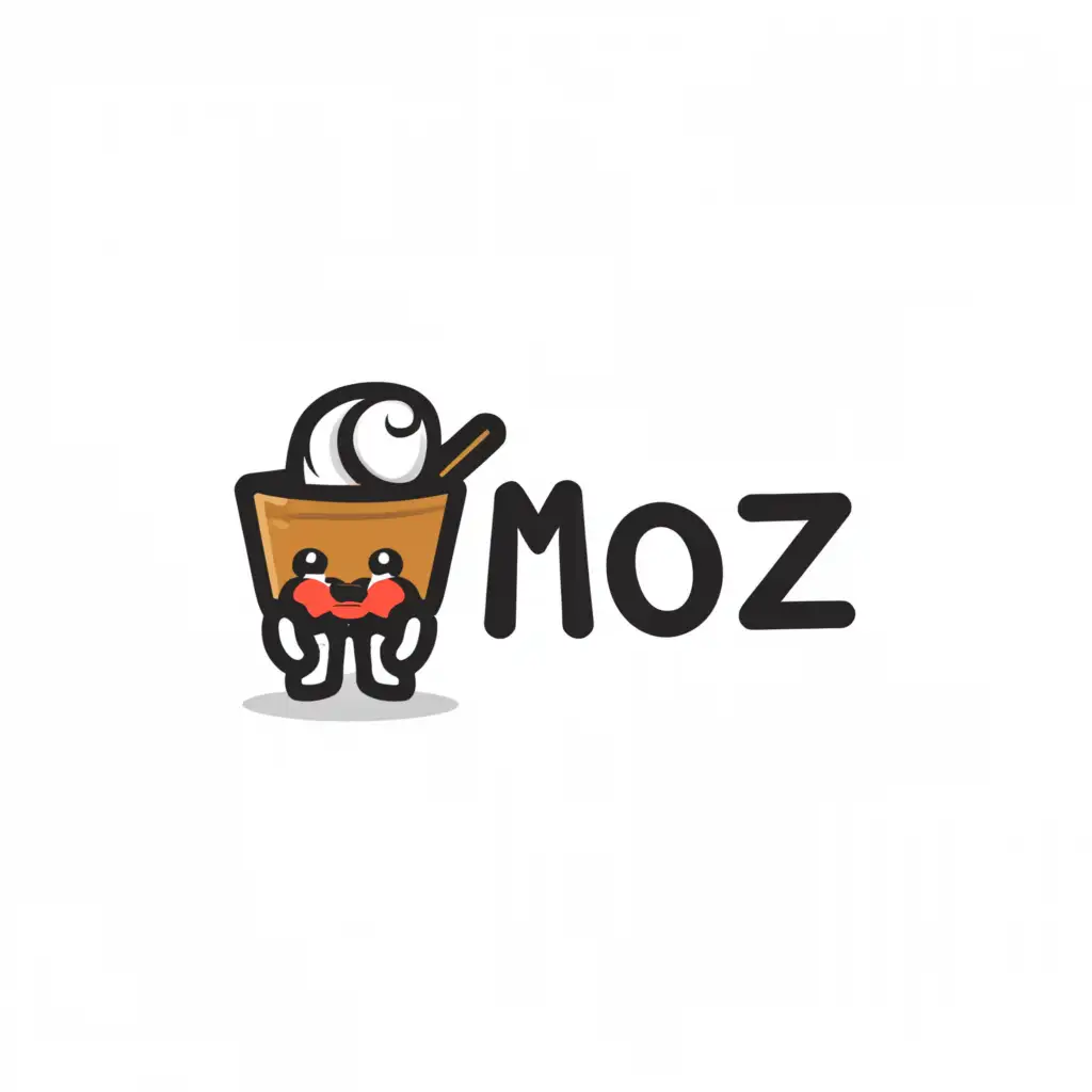 a logo design,with the text "Mooz", main symbol:Eating Cup,Moderate,clear background