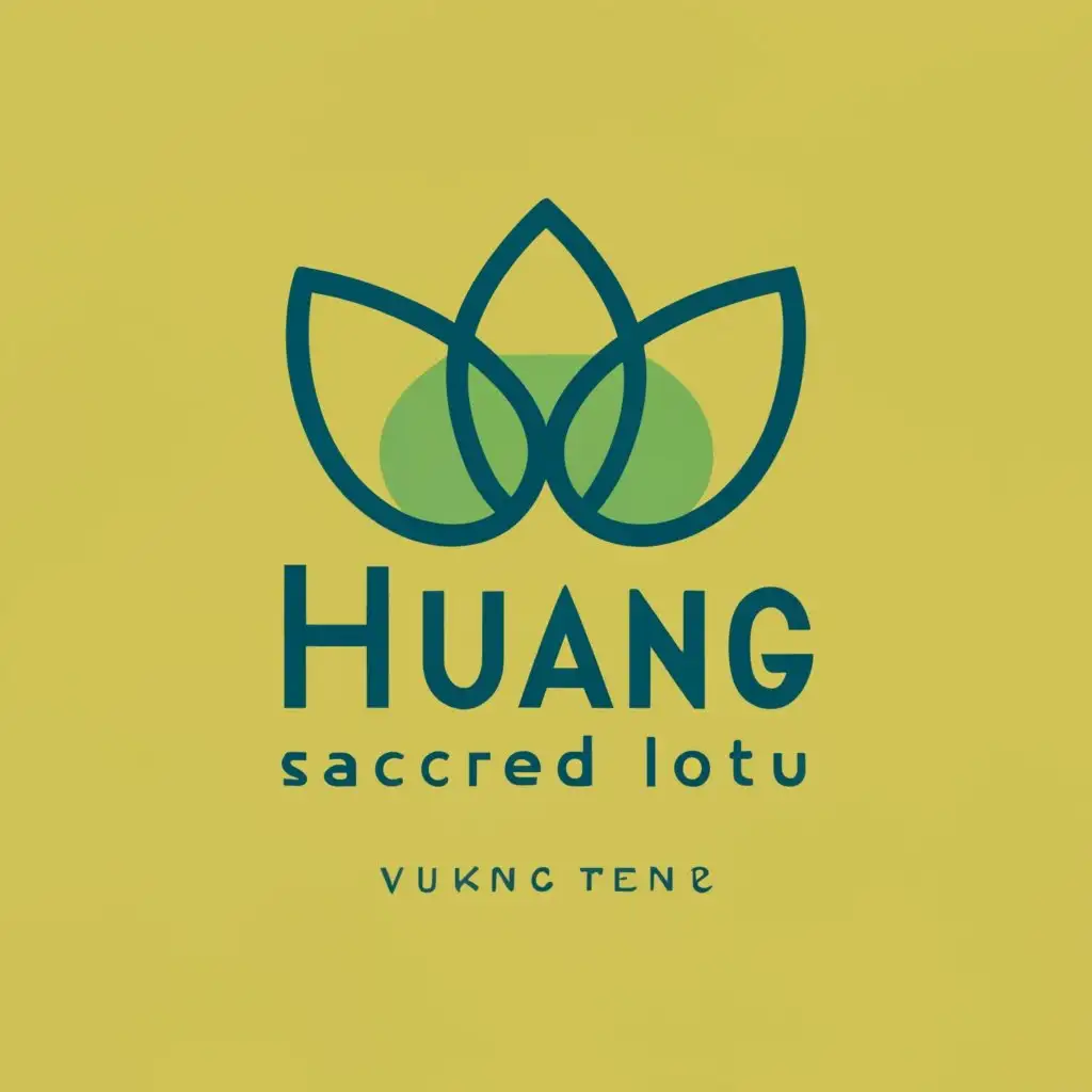 logo, Huang Peng, with the text "The Sacred Lotus", typography, be used in Medical Dental industry