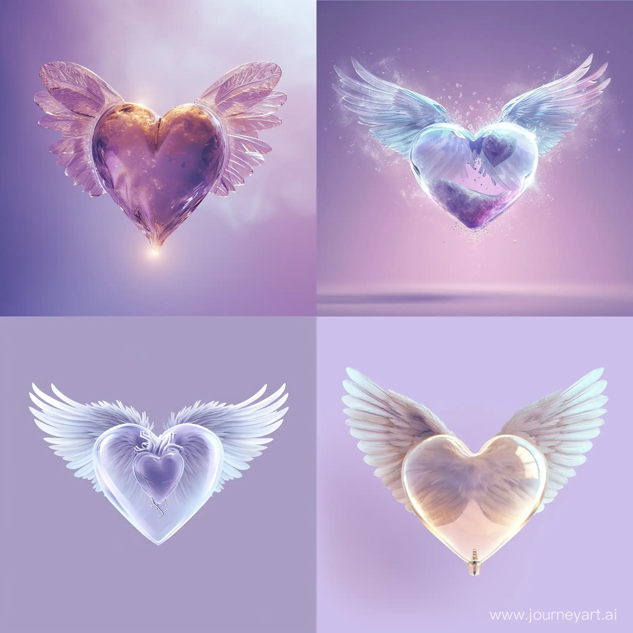 Ethereal-Heart-with-Majestic-Wings-Symbolizing-Love-and-Gratitude-on-a-Tranquil-Purple-Background