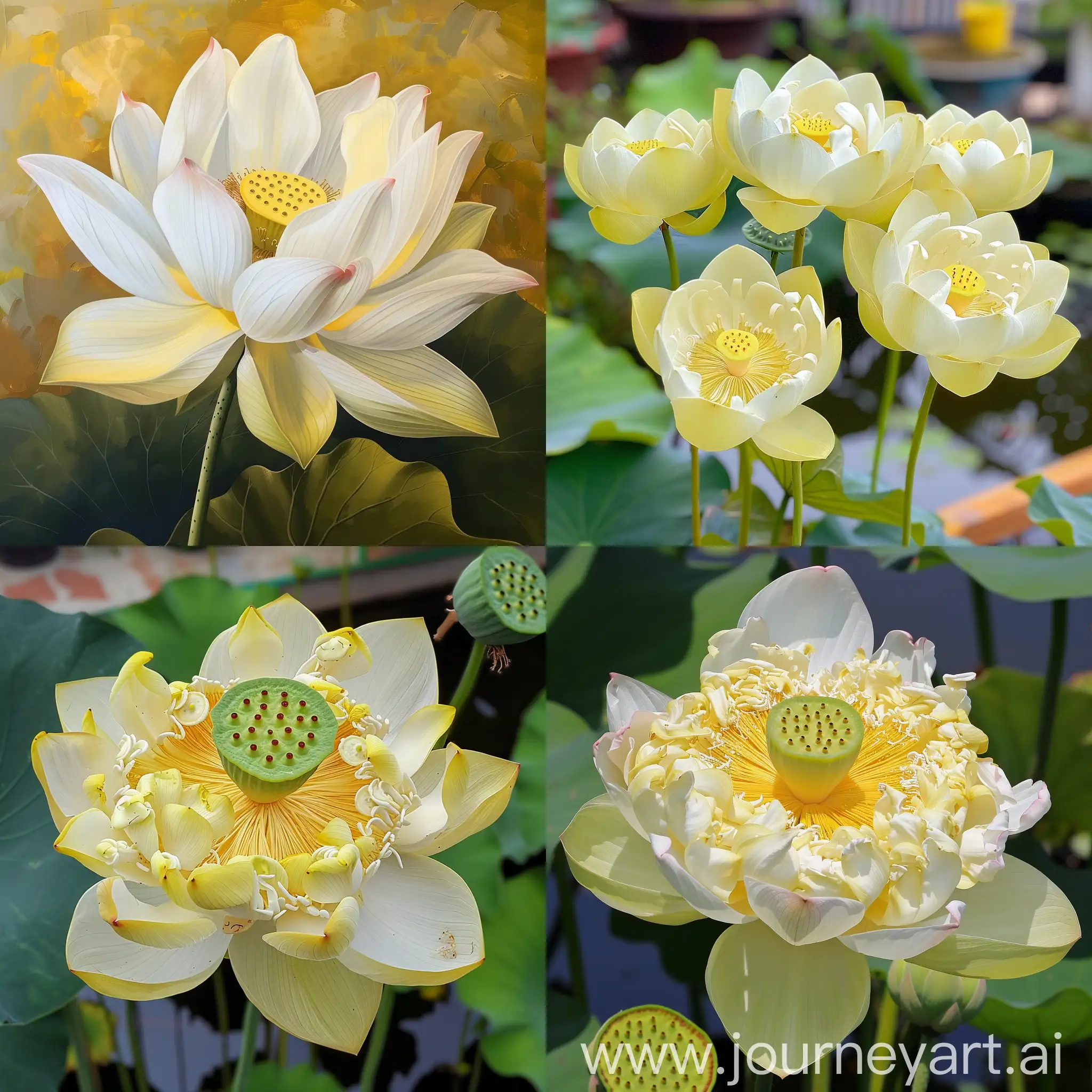 lotus white yellow