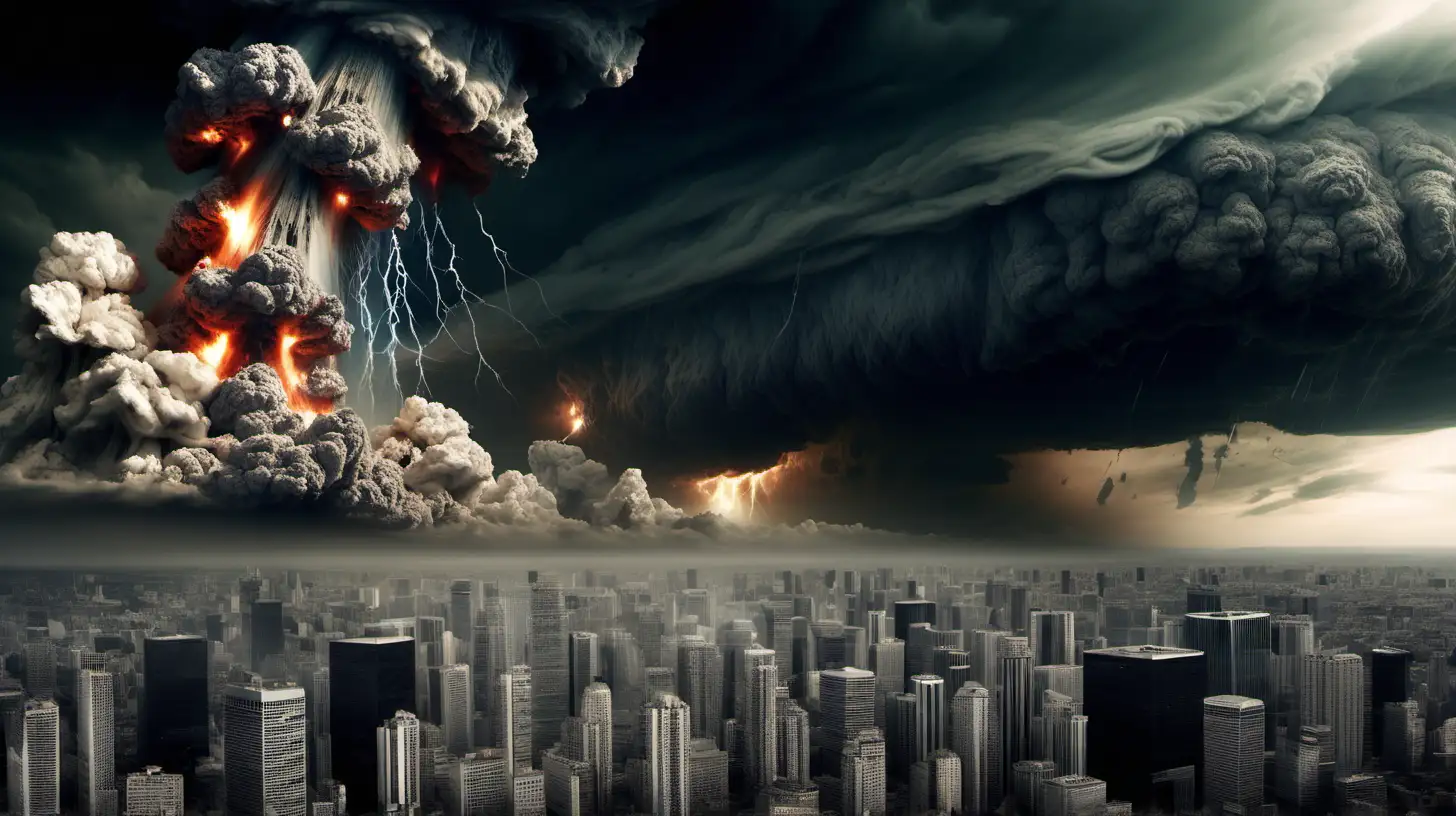 Apocalyptic Scene Catastrophe of the End of the World