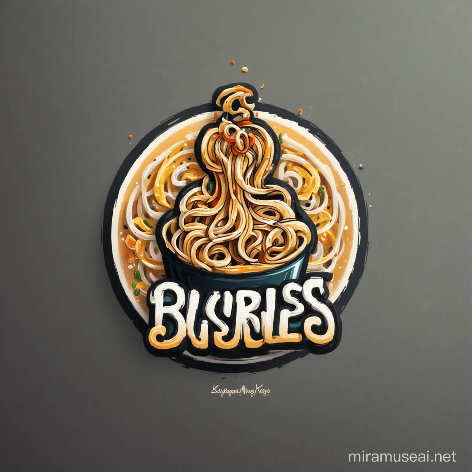 Vibrant Slurp Noodles Logo Design for Business Branding