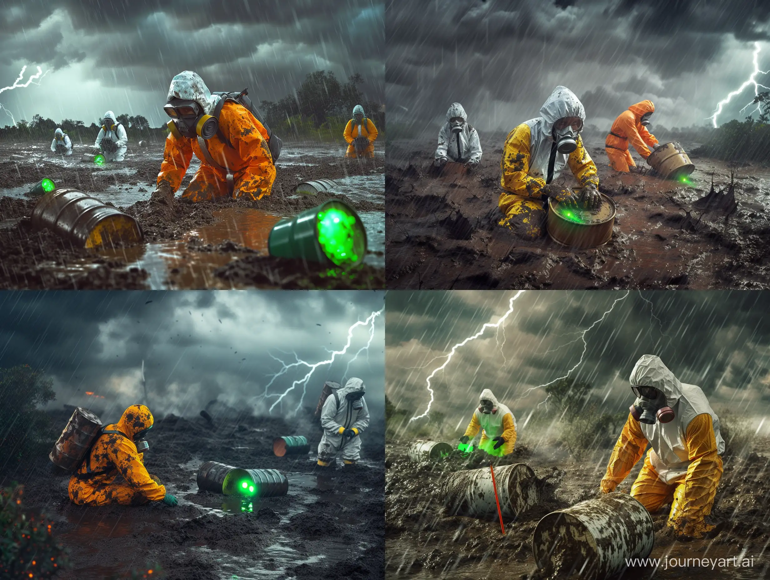 Elite-Biohazard-Trauma-Team-in-Hazmat-Suits-Amidst-Toxic-Rainstorm