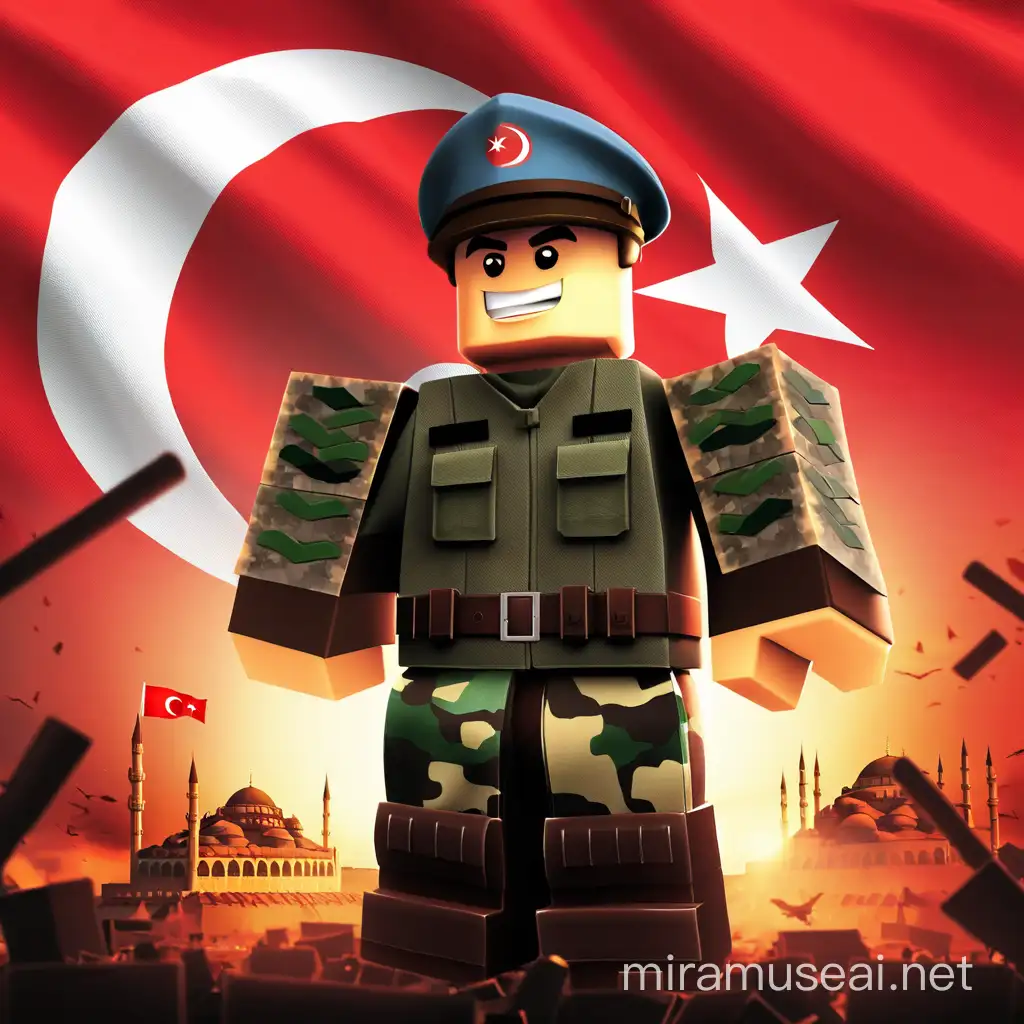 Turkish Soldier in Roblox Game Artwork