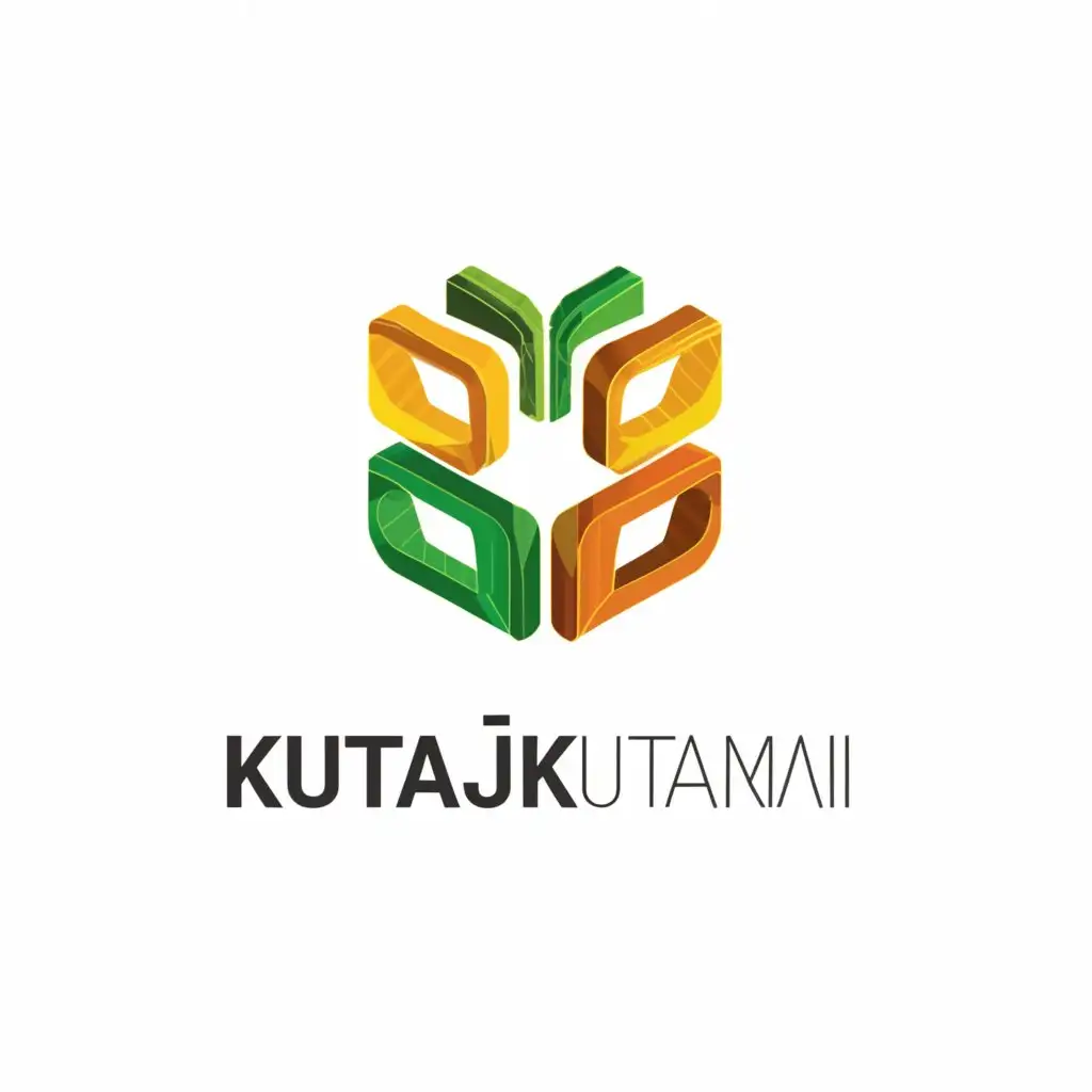 a logo design,with the text "KutajKutambi", main symbol:3d design, Technology, Agriculture,AI,complex,clear background