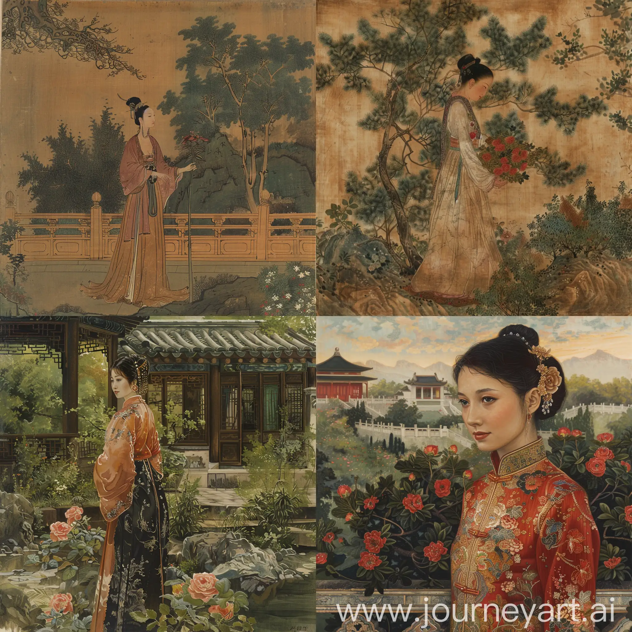 Qing-Dynasty-Lady-in-Classical-Garden-Setting