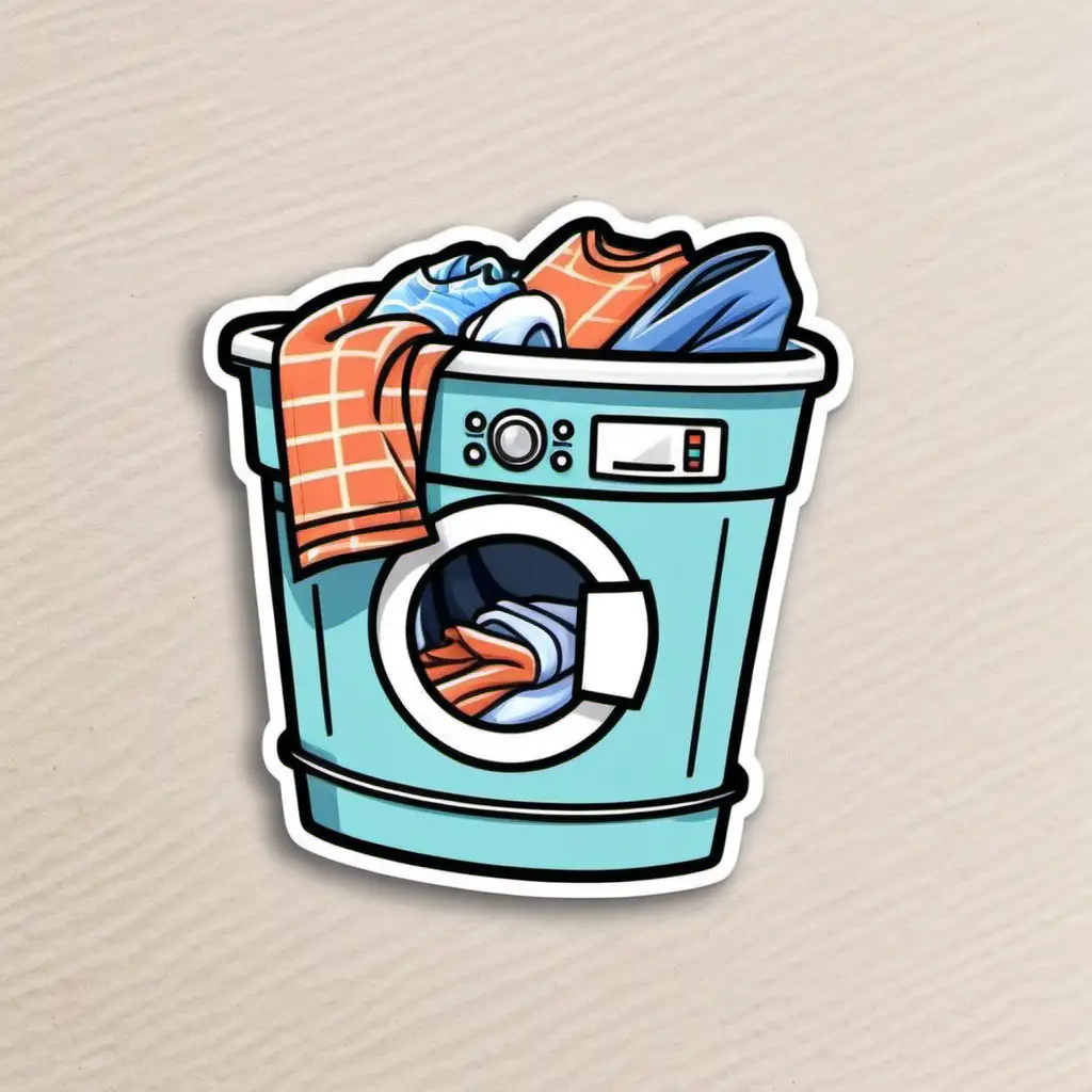Efficient Laundry Day Sticker for Organized Home