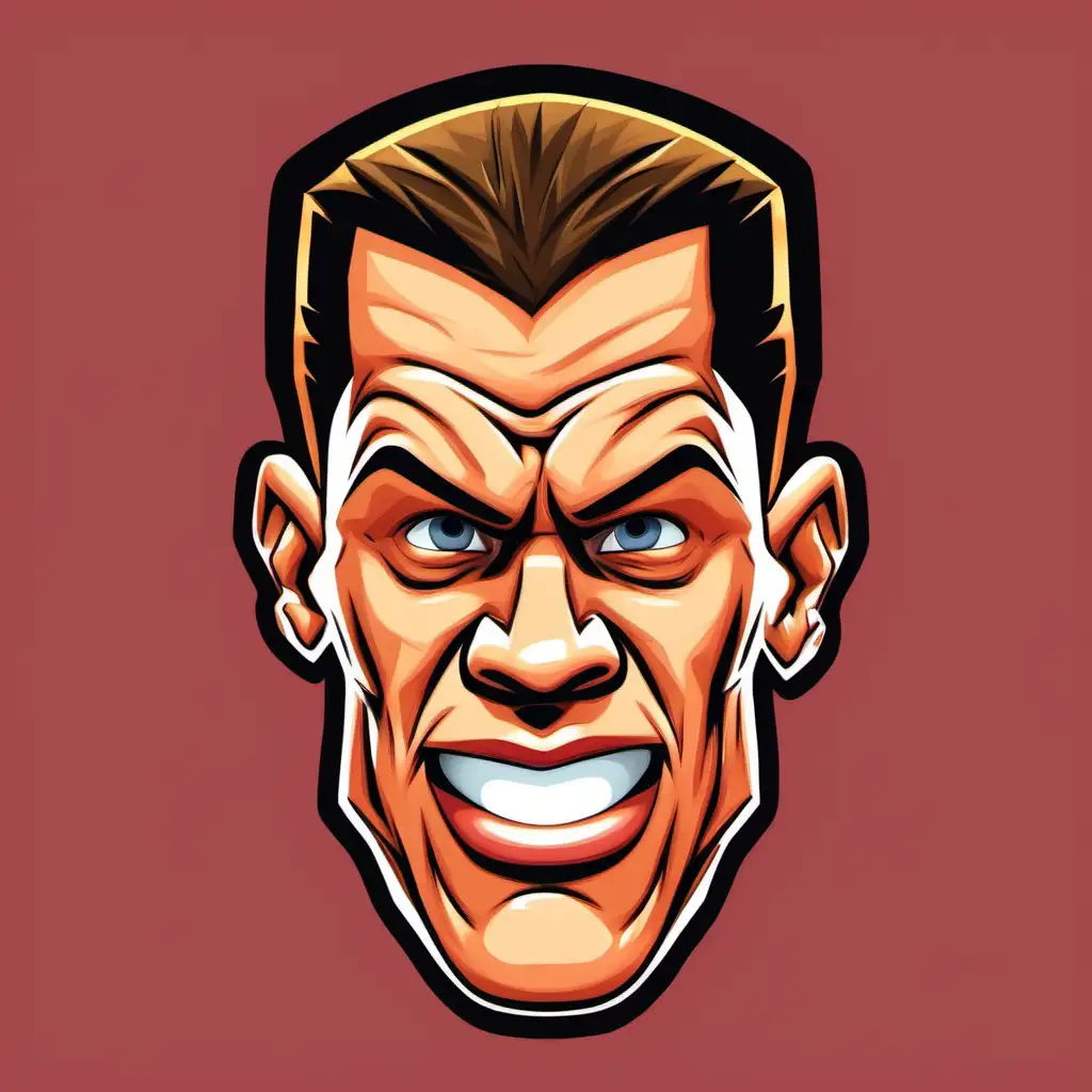 John Cena Cartoon Head Icon WWE Wrestling Fan Art