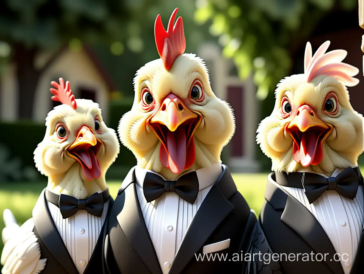 Elegant-Chickens-in-Tuxedos-Attending-Formal-Dinner-Event