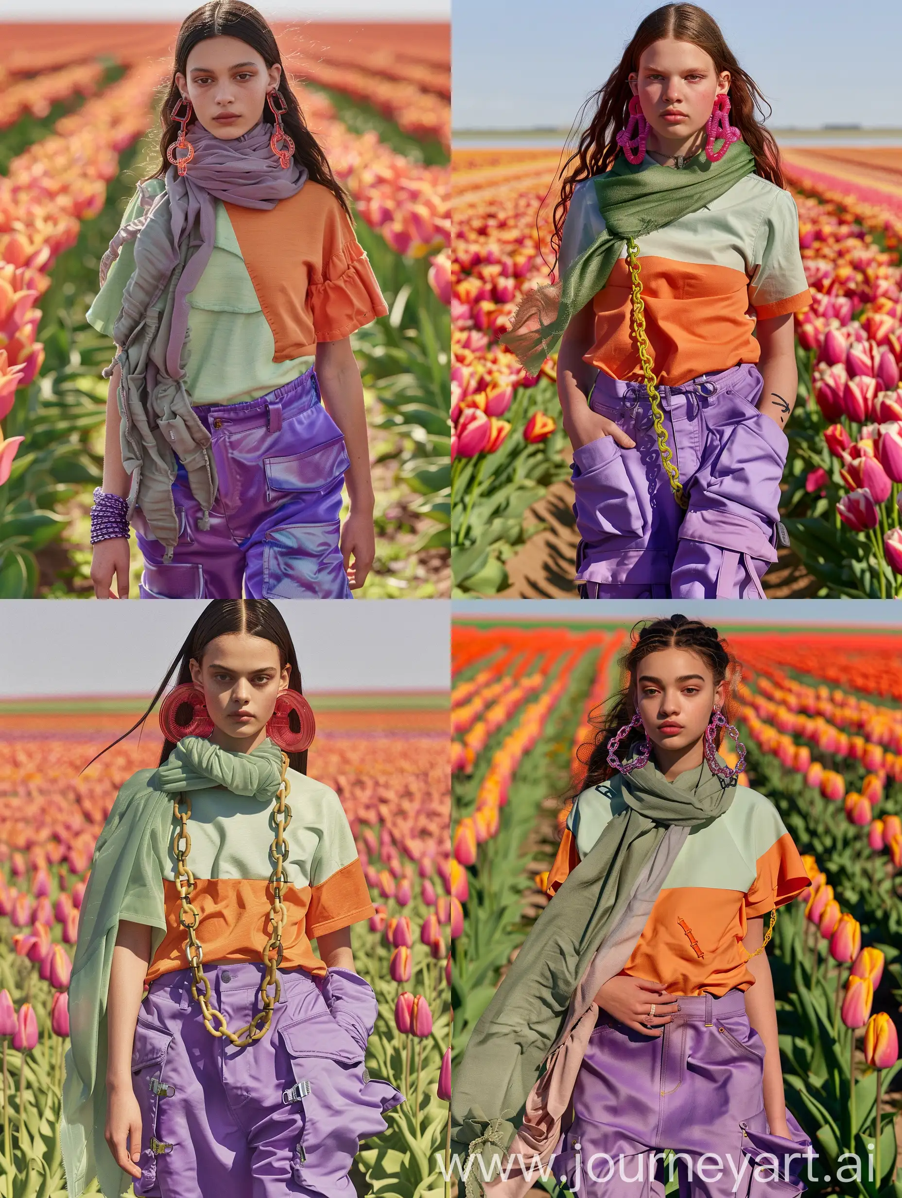 Model-Strolling-Through-Vibrant-Tulip-Field-in-Trendy-Spring-Outfit