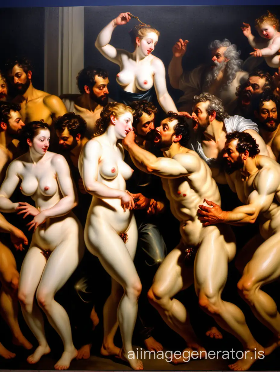Painting in the style of Rubens
- Orgy at the corporate party


. 