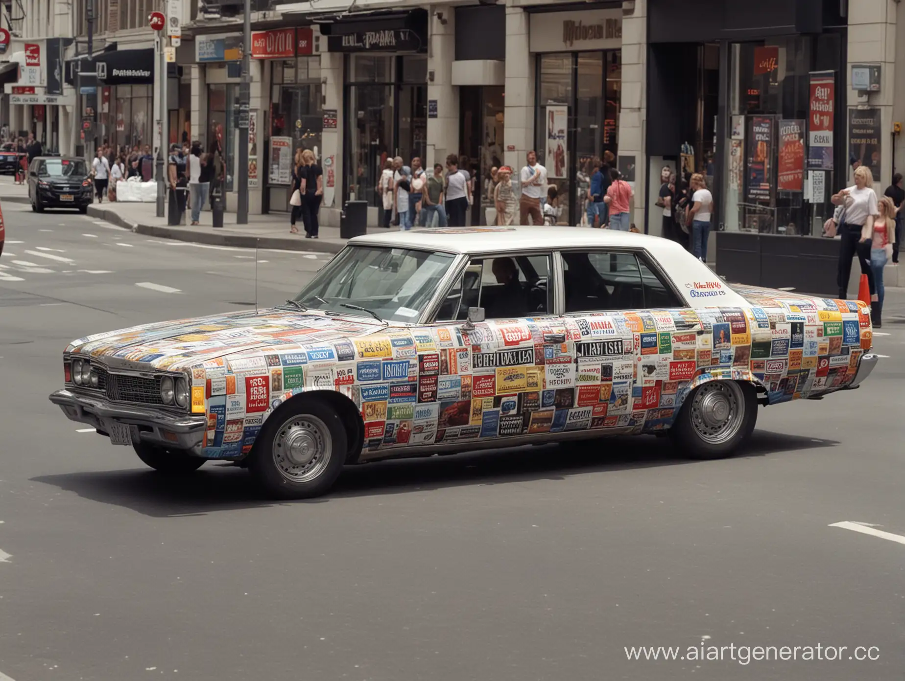 Vibrant-Car-Covered-in-Street-Advertising
