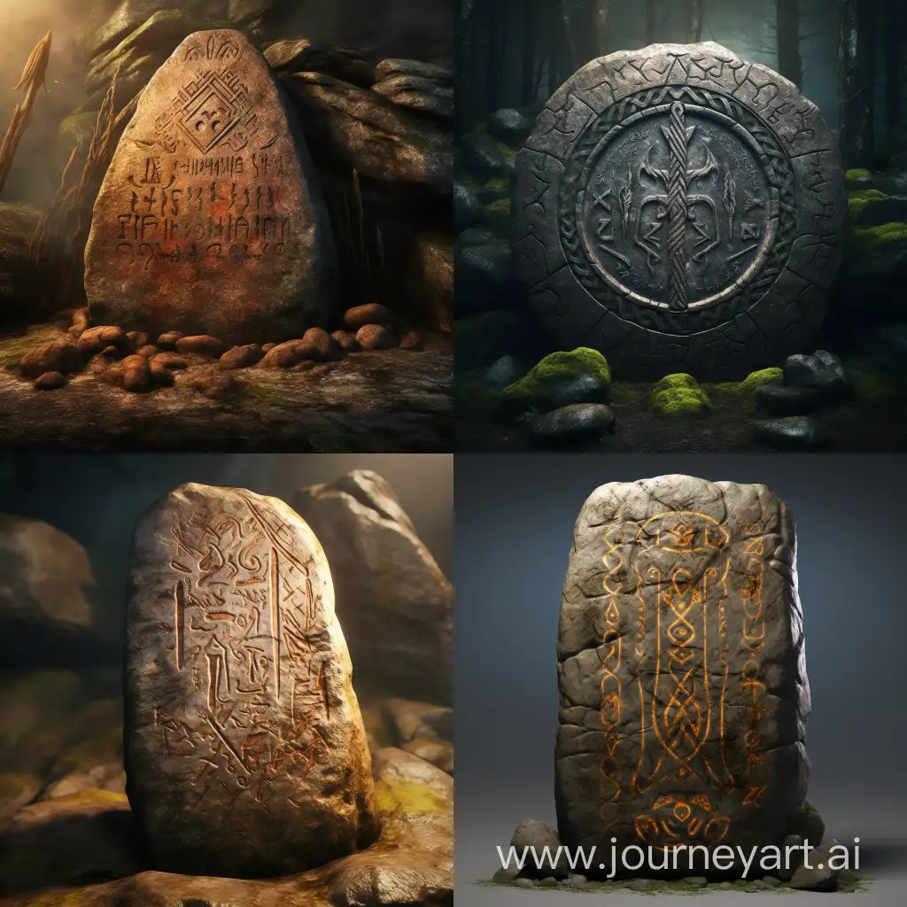 Ancient-Runes-Engraved-on-Stone-Tablet