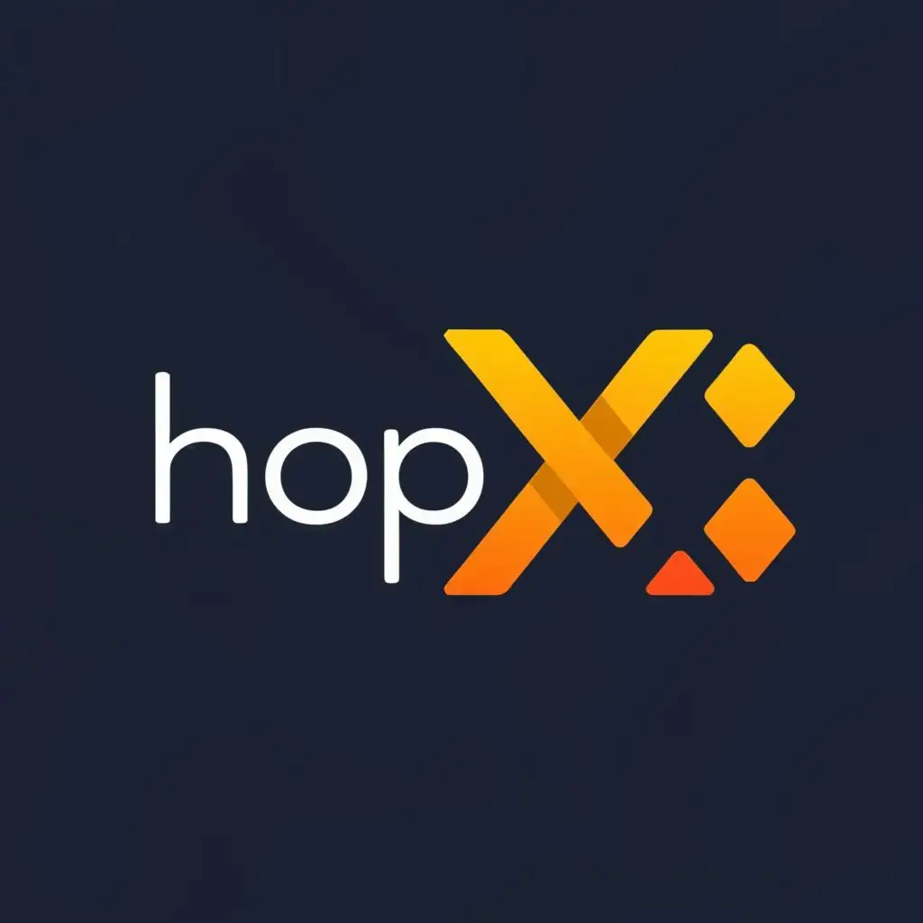 logo, HPX, with the text "HOPE X", typography, be used in Technology industry