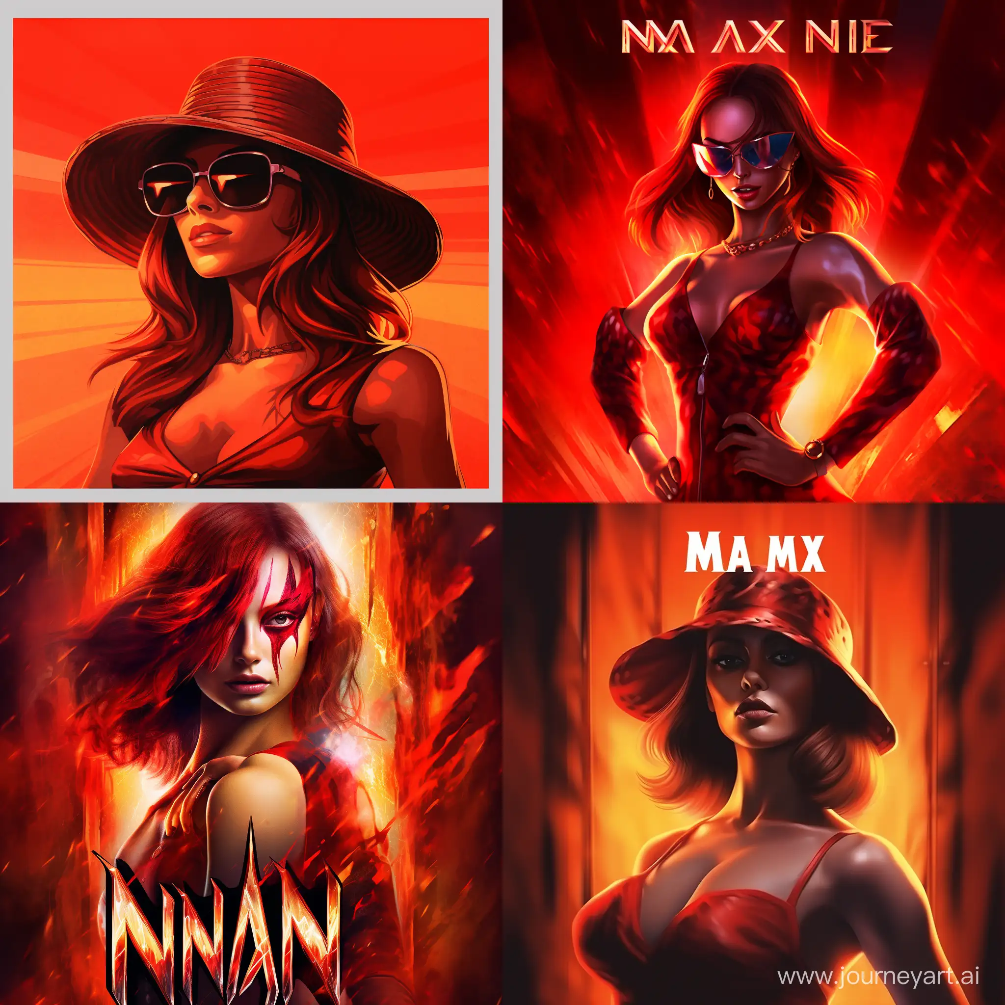 Nami-from-One-Piece-UltraRealistic-Poster-in-Red-Matrix-with-Daniela-Castana-and-Others