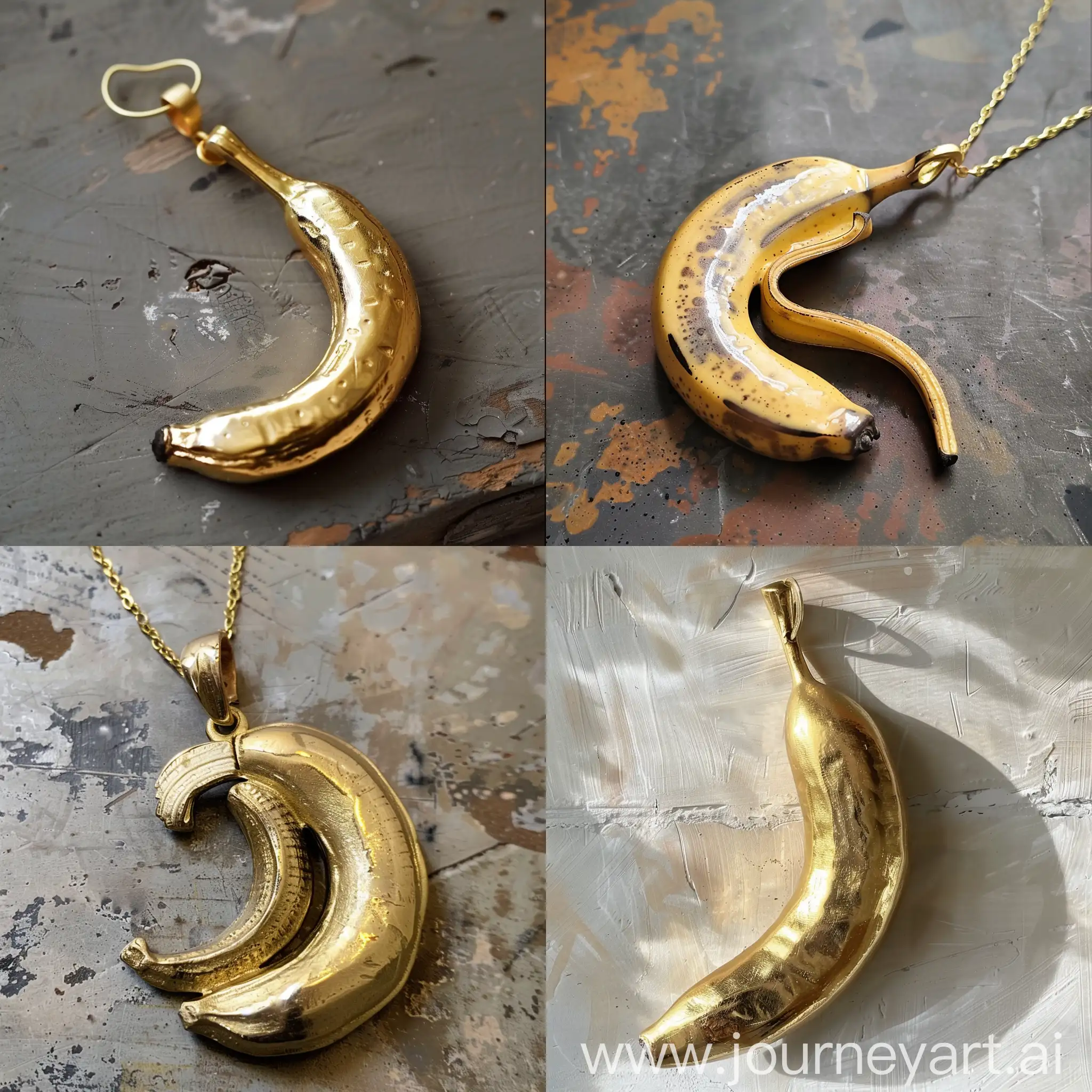 Bright-Yellow-Banana-Pendant-on-Dark-Background