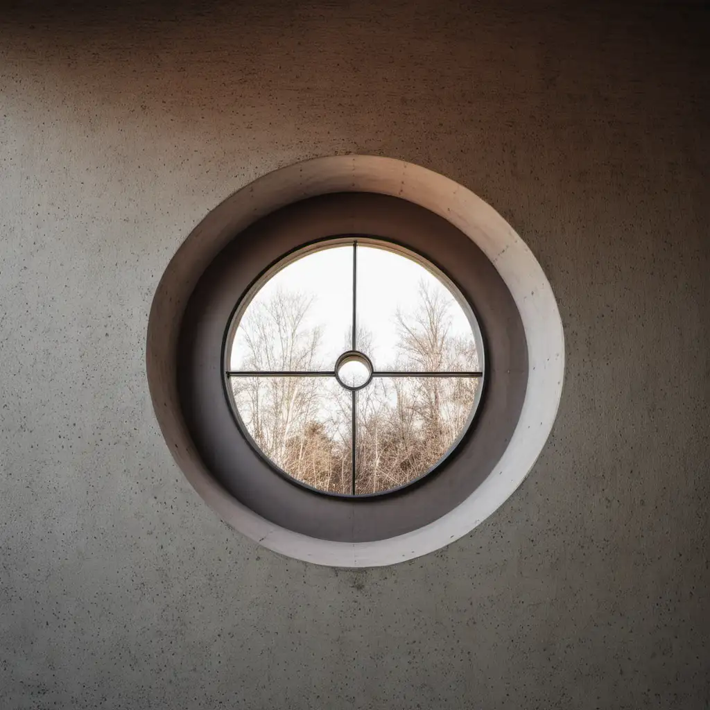 Unique Round Window Wall Design