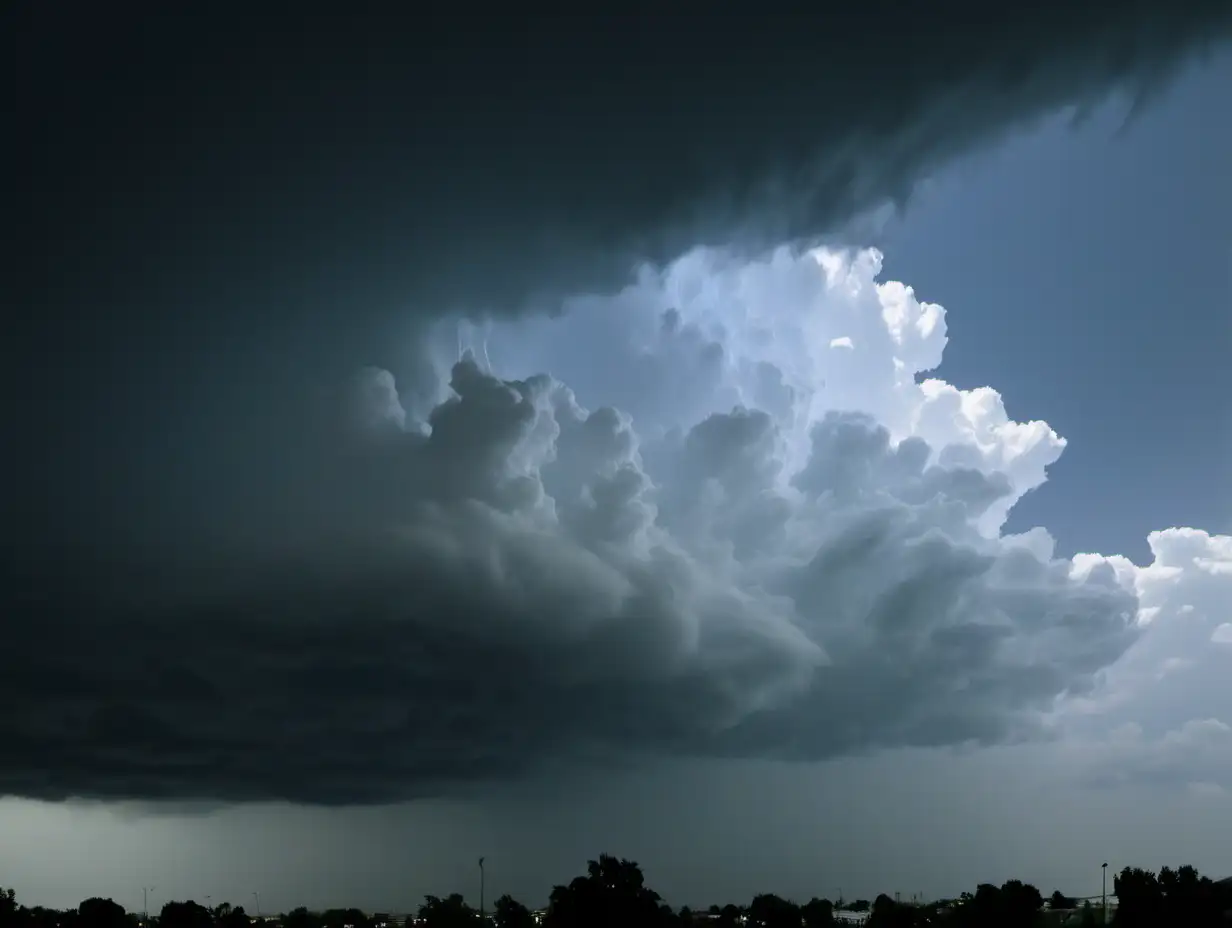 rain clouds with rain



