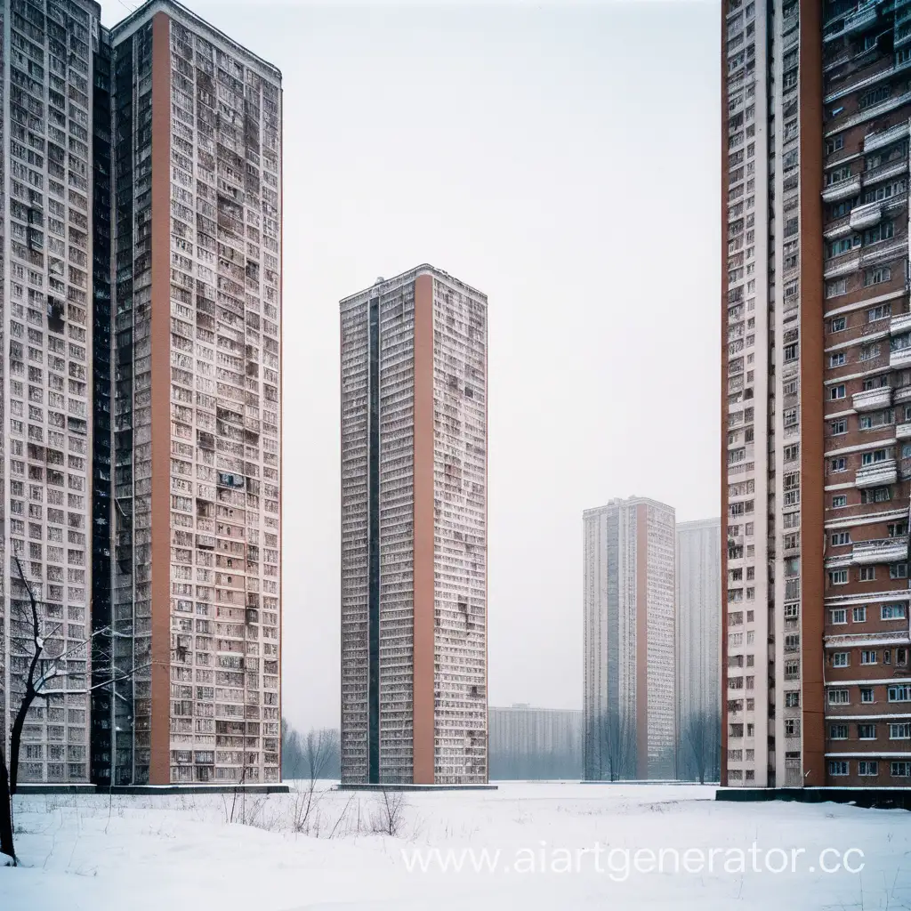 Winter-Scenes-of-USSR-HighRises-with-SnowCovered-Landscapes