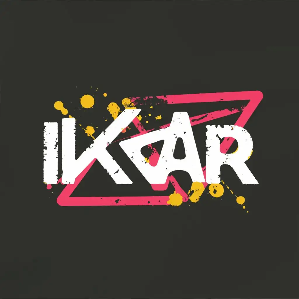 logo, ABSTRACT GRAFITY, with the text "IKRAR", typography
