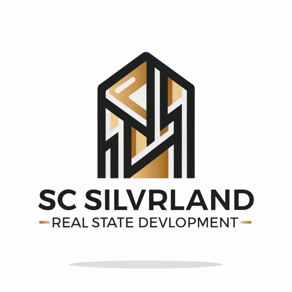 a logo design,with the text "sc silverland real state development", main symbol:HOUSE,Moderate,be used in Real Estate industry,clear background