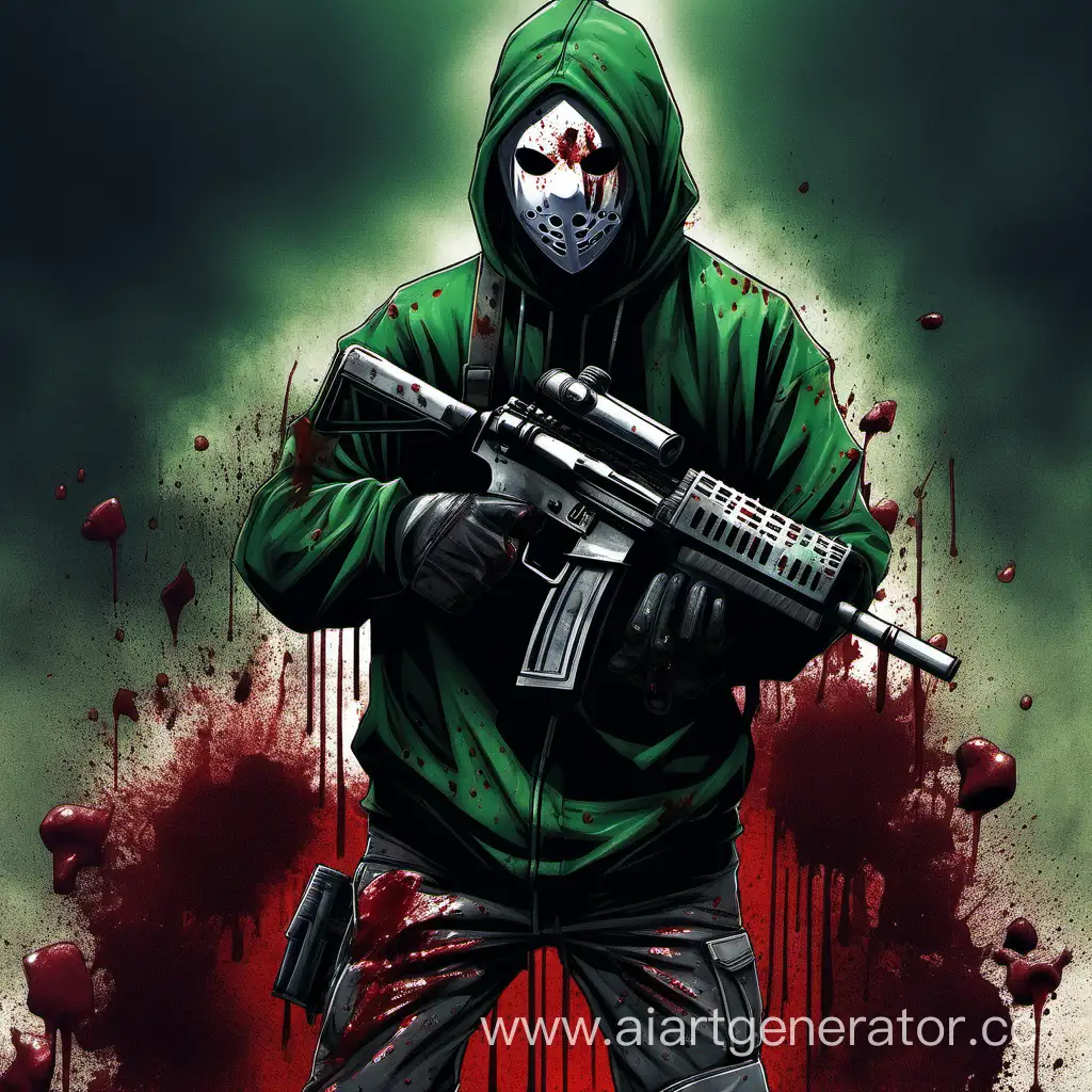Mysterious-Figure-in-BloodStained-Hockey-Mask-with-Machine-Gun