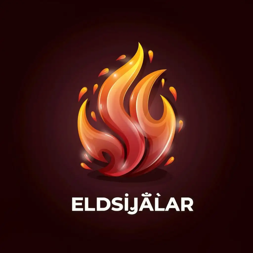 a logo design,with the text "Logo name is Eldsjälar in Swedish or ELD", main symbol:Main symbol is fire or burning background,Moderate,be used in Internet industry,clear background