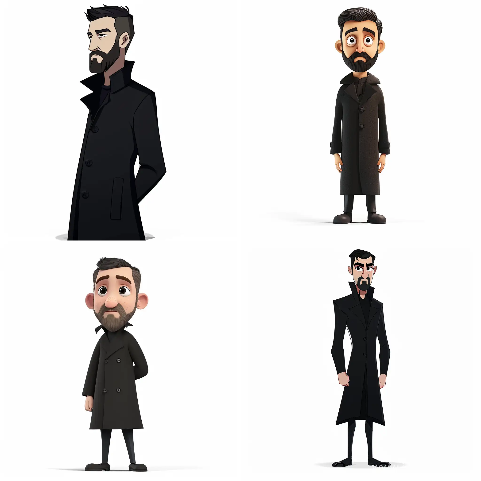 Cartoon-Detective-Character-in-Stylish-Black-Coat