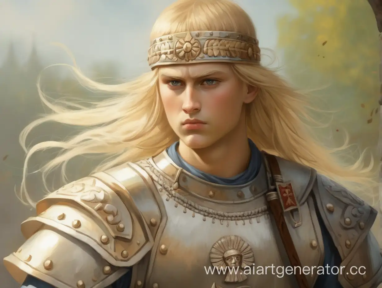 древнерусский молодой воевода блондин