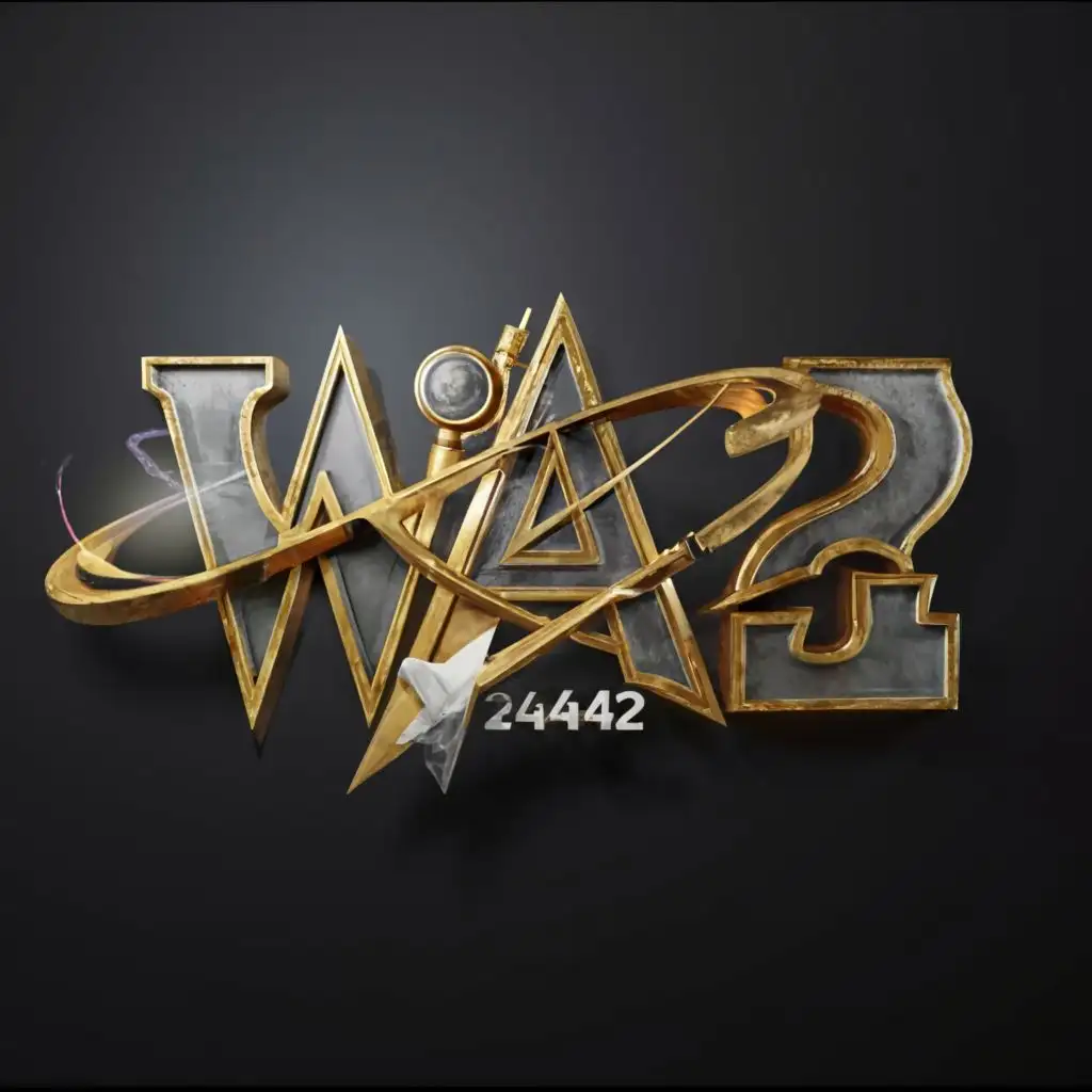 logo, 3d, with the text "war 24942", typography