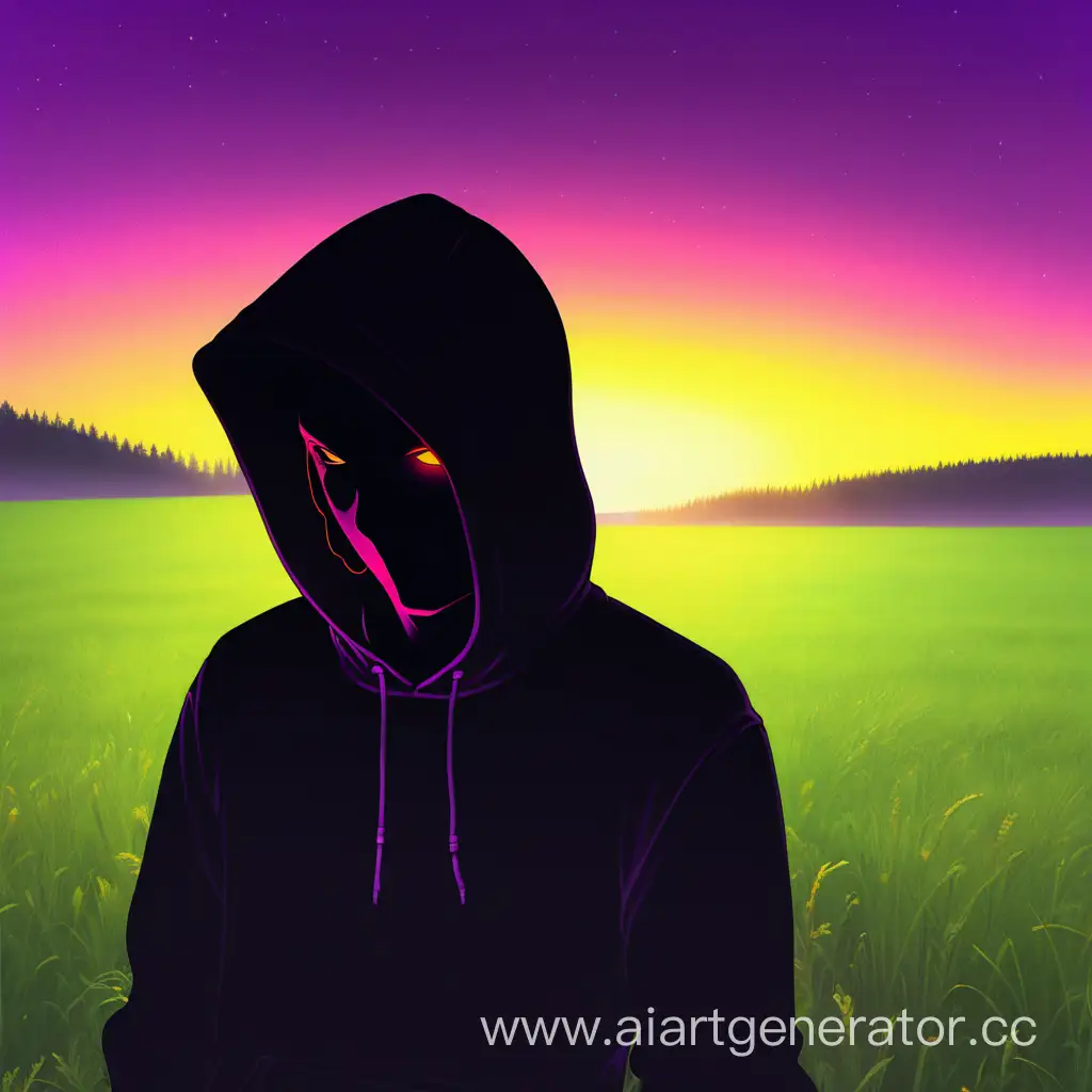 Mysterious-Hooded-Figure-with-Glowing-Red-Eyes-in-Enchanting-Meadow