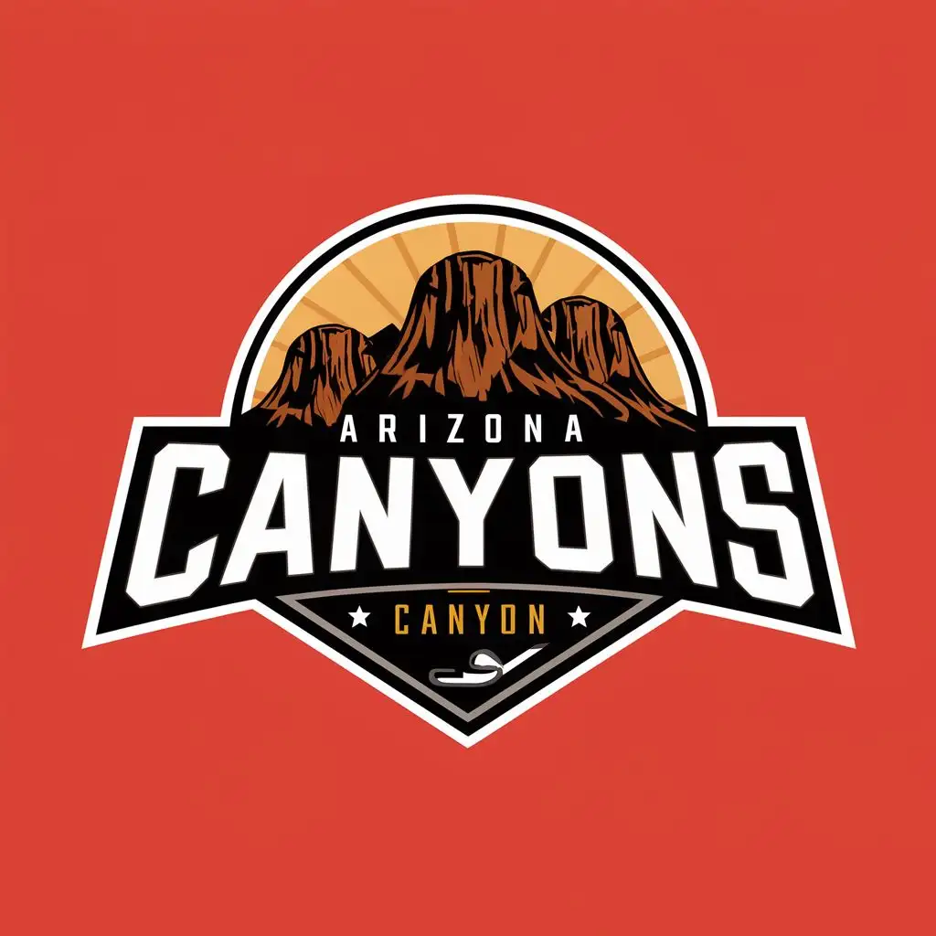 logo, Dessert, hockey, canyon, with the text "arizona Canyons", typography, be used in Sports Fitness industry
