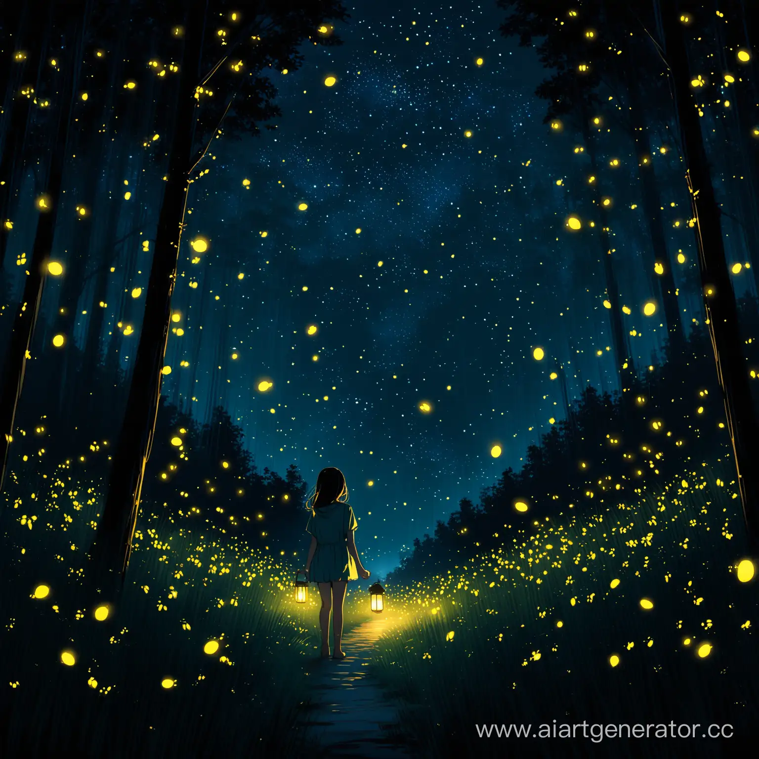 Enchanting-Scene-Fireflies-Illuminating-the-Night-Sky