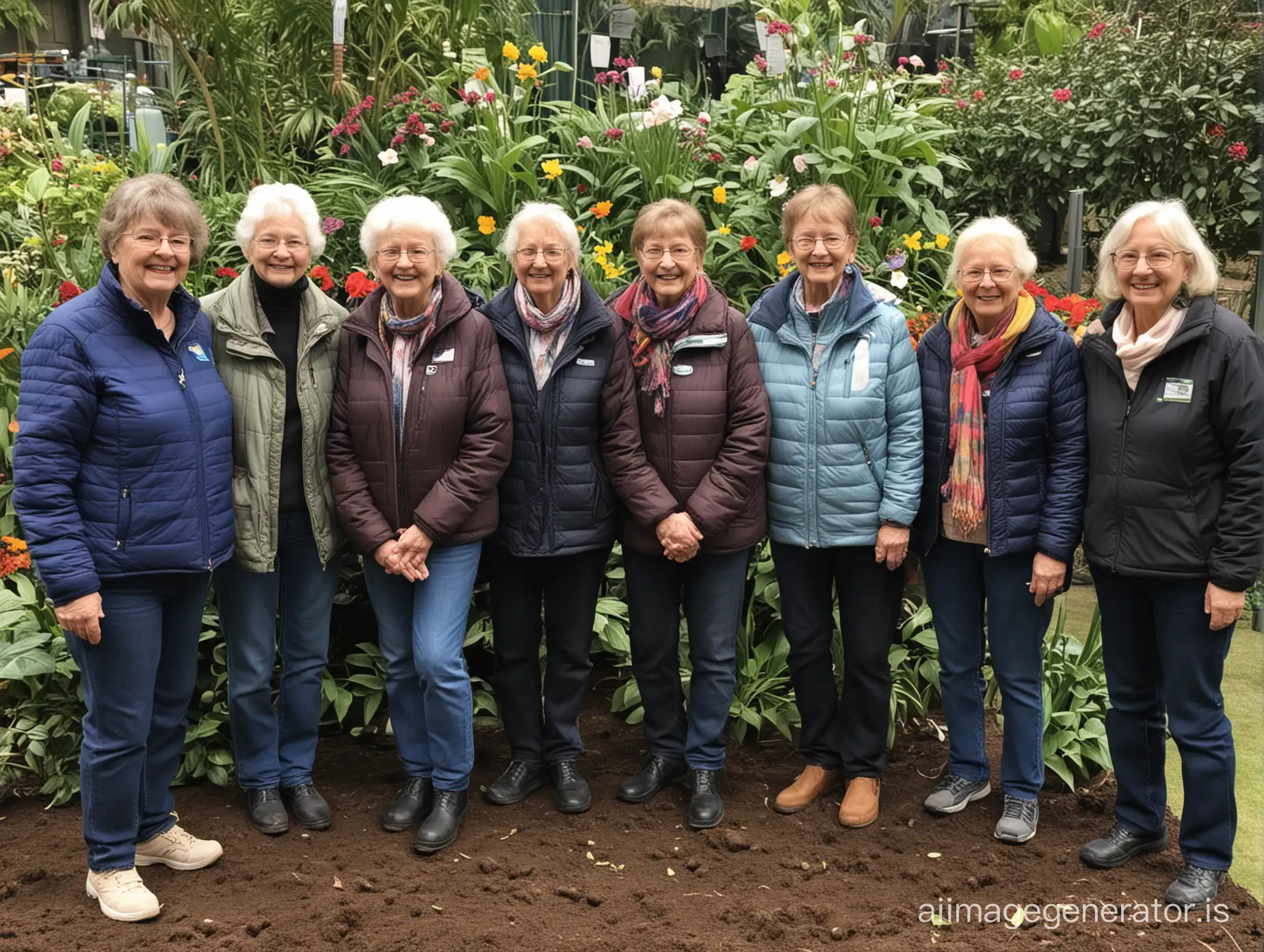 Seniors travel group at the garden show