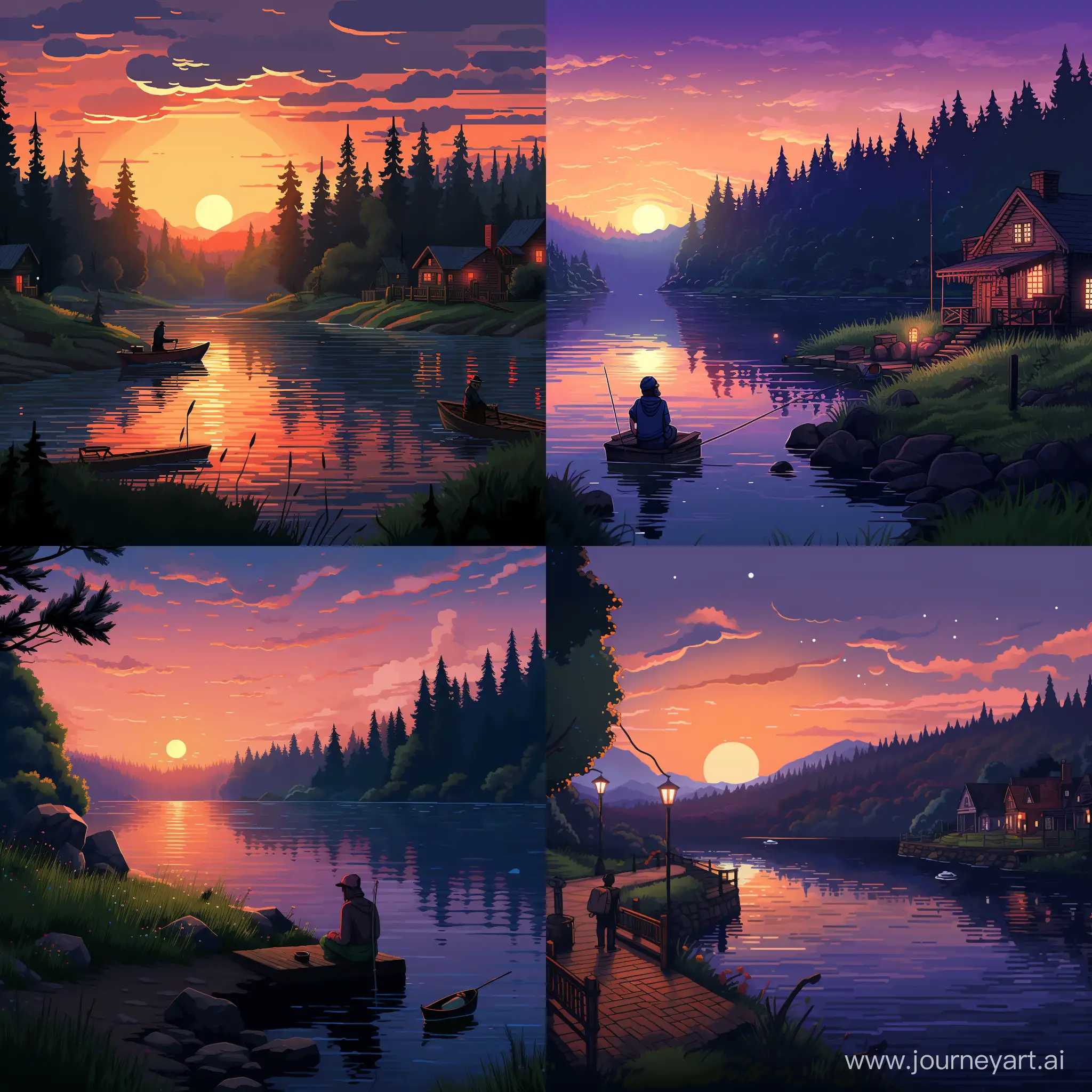 Serene-32Bit-Pixel-Art-Tranquil-Evening-River-Fishing-in-8K-Resolution