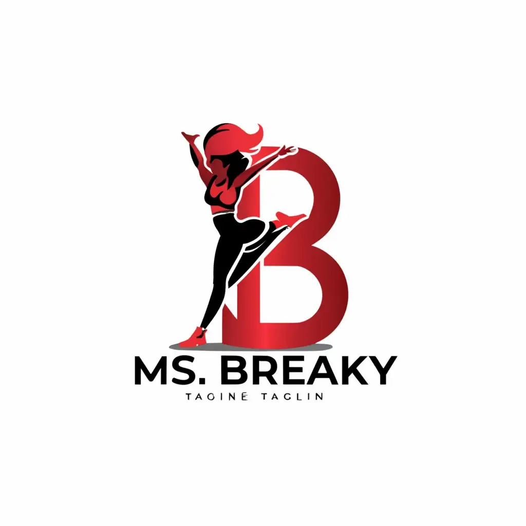 a logo design,with the text "Ms Breaky", main symbol:Ms Breaky,Minimalistic,be used in Sports Fitness industry,clear background
