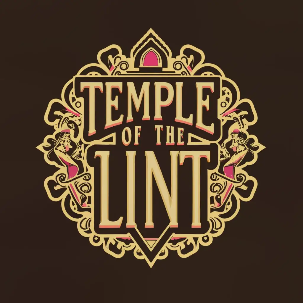 a logo design,with the text "TEMPLE of the LINT", main symbol:pinup,complex,be used in Nonprofit industry,clear background