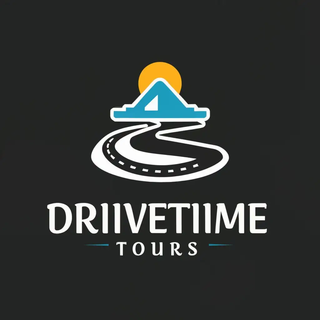 a logo design,with the text "DriveTime Tours", main symbol:Car,Moderate,be used in Travel industry,clear background