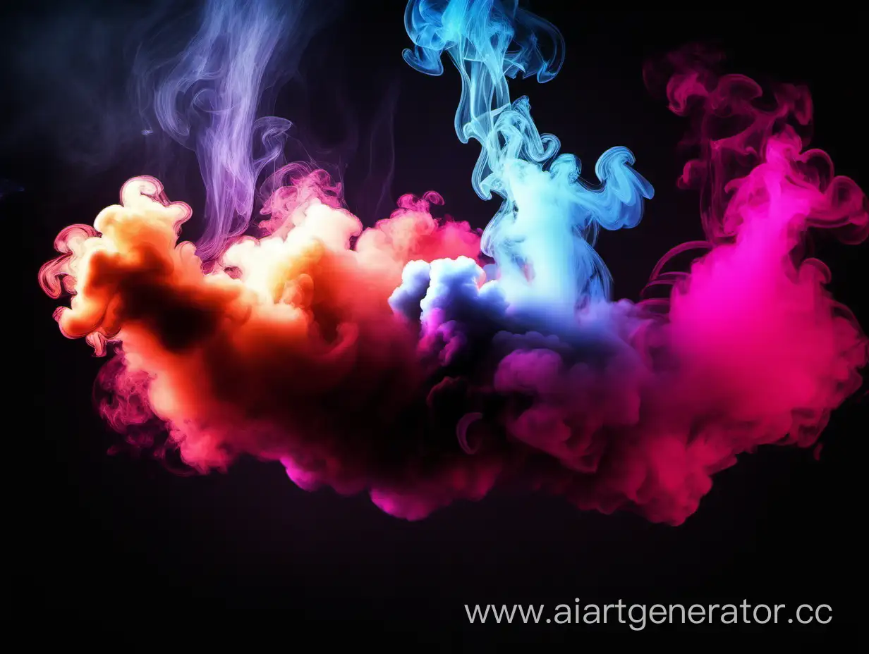 Vibrant-Colored-Smoke-Clubs-on-Dark-Background