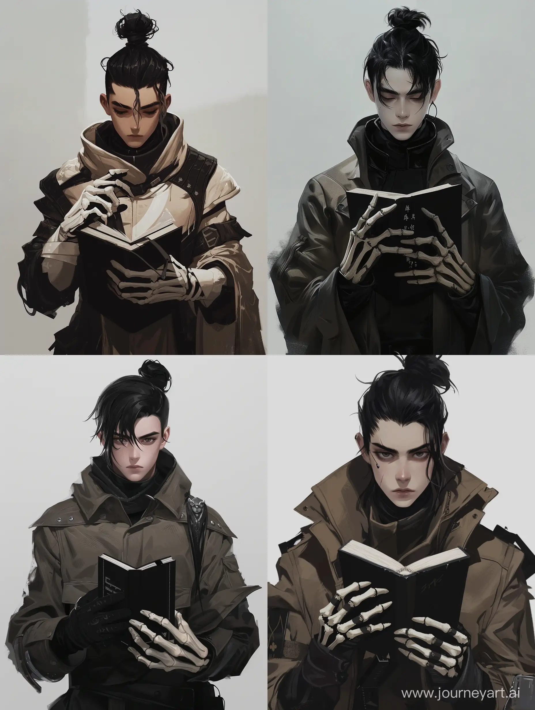 Noir-Fantasy-Anime-Character-with-Bone-Gloves-and-Black-Book