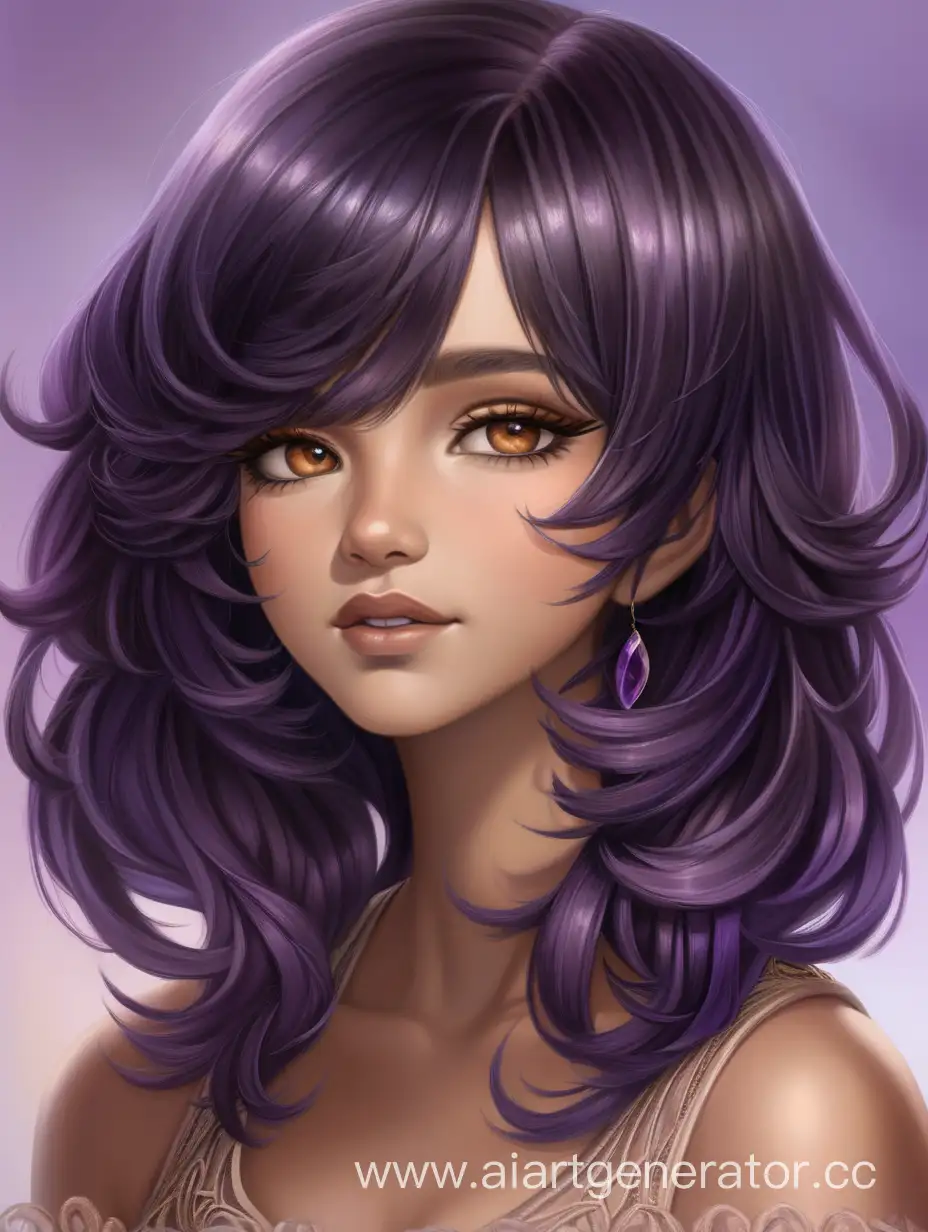 Elegant-Portrait-with-Dark-Purple-Hair-and-Amber-Eyes