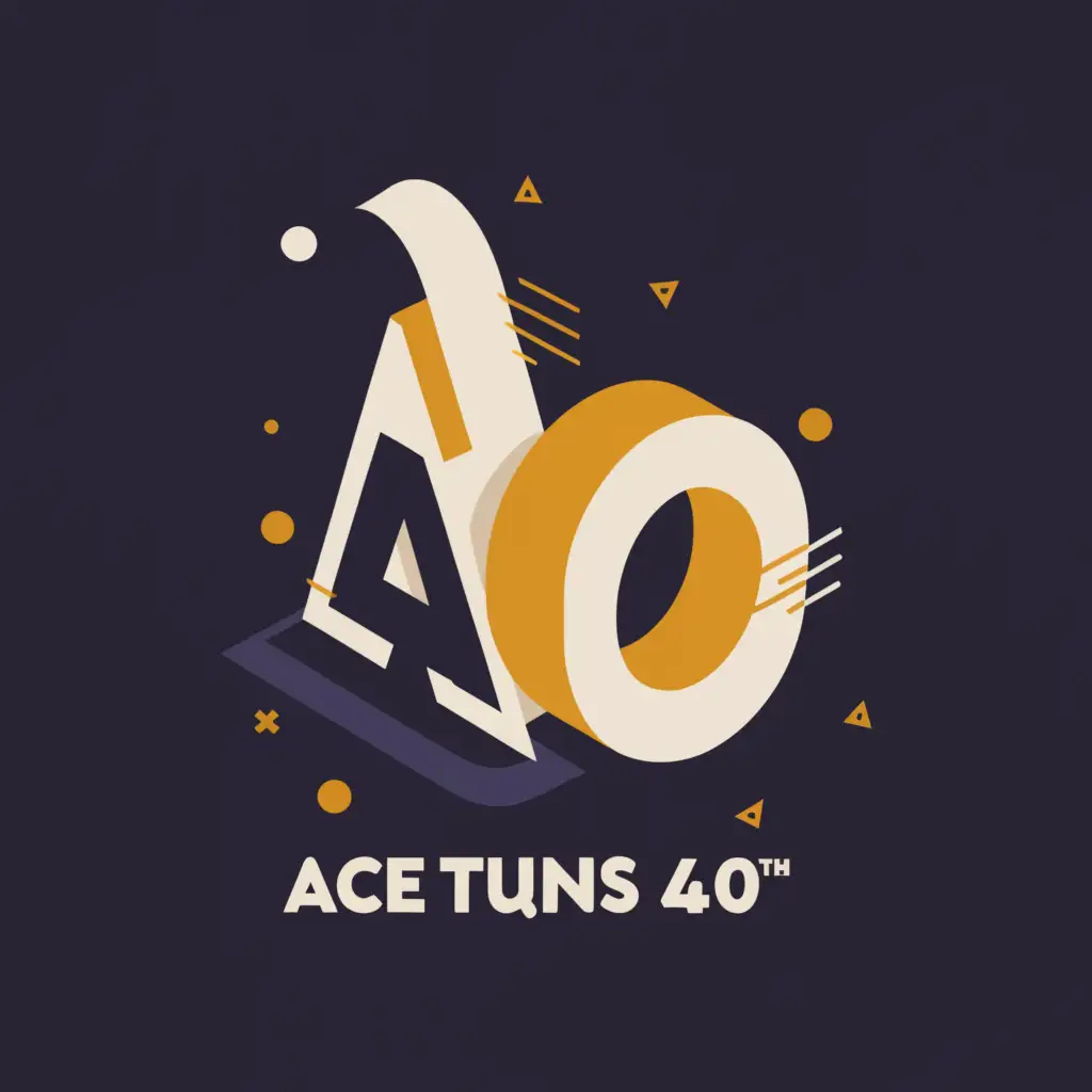 a logo design,with the text 'ace turns 40', main symbol:a,Moderate,clear background