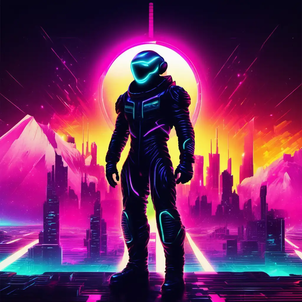 Ultranaut Synthwave Artist Logo Neon 80s Cyber Style