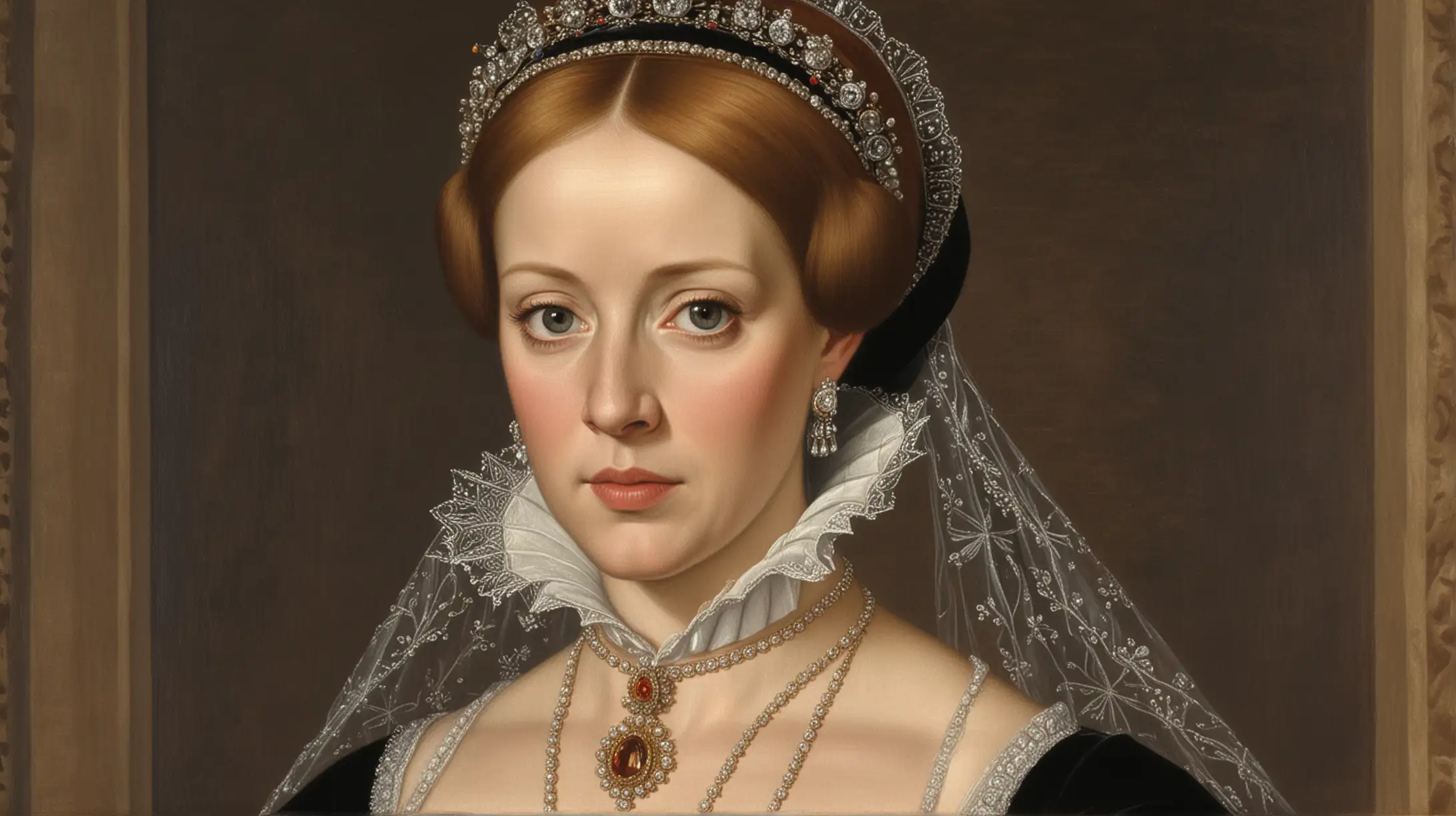   dame una imagen realista de María I de Inglaterra y su persecución r 