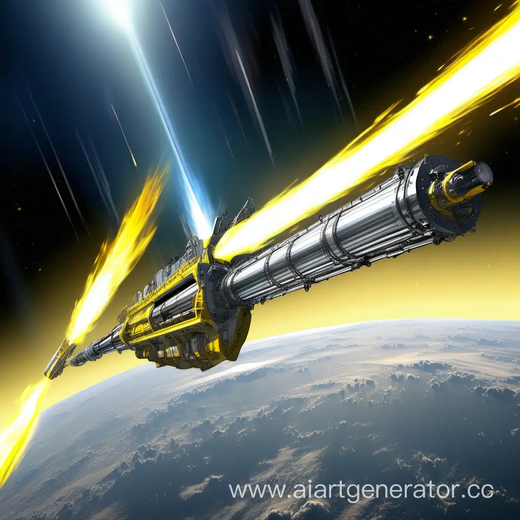 Futuristic-Orbital-Railgun-Emitting-HighEnergy-Yellow-Beam