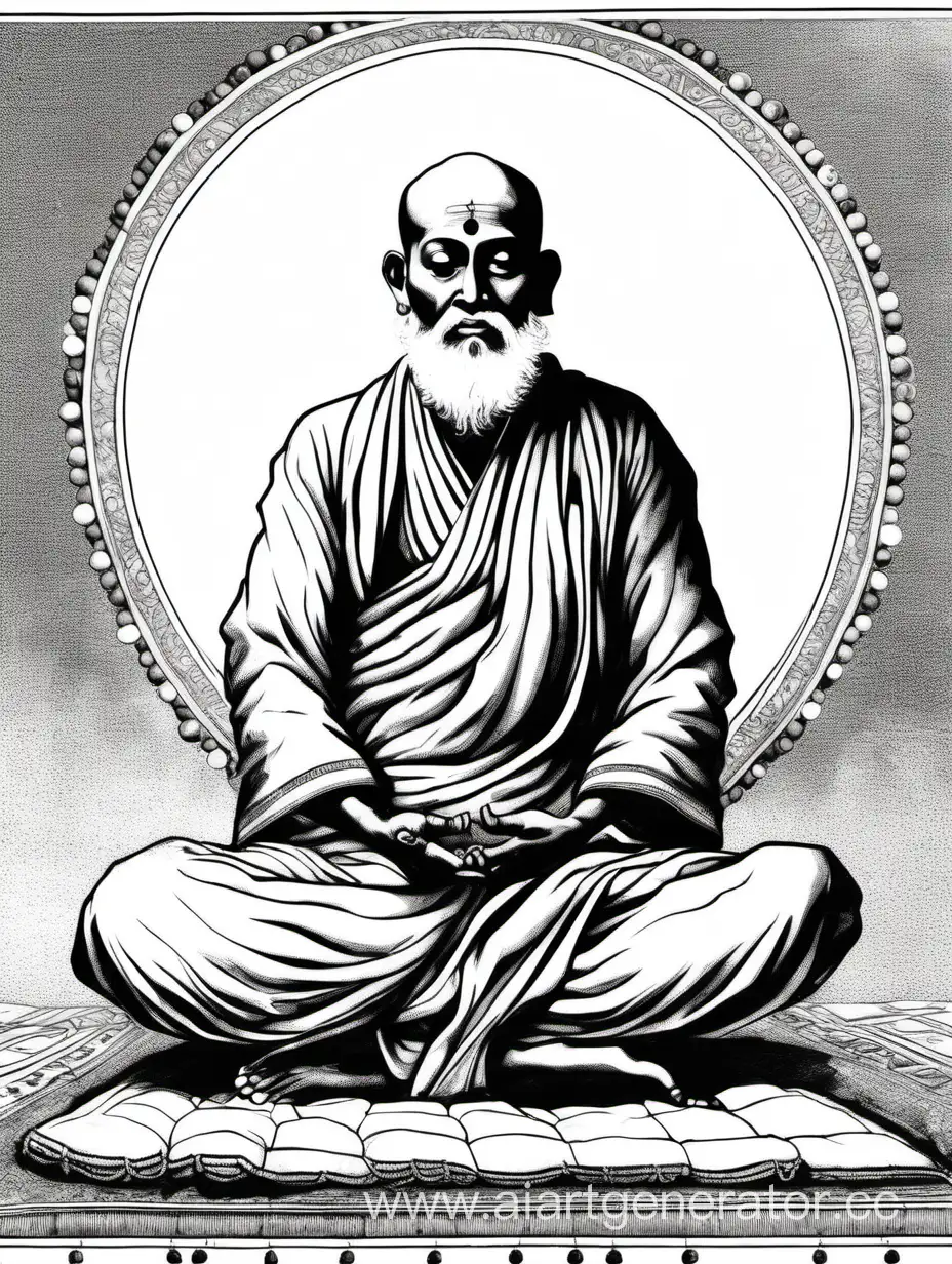 Meditative-Ancient-Indian-Physician-in-Monastic-Attire