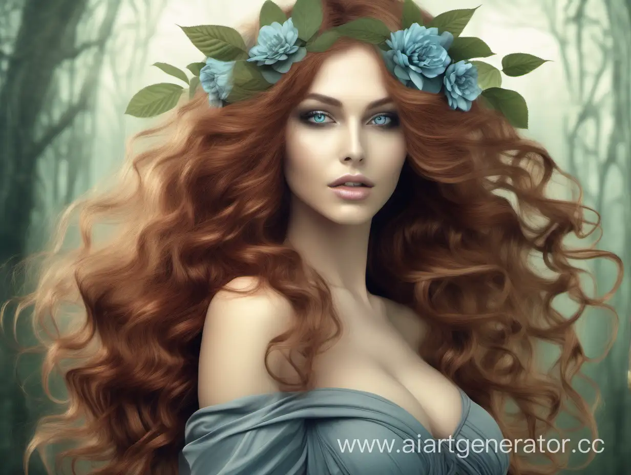 Elegant-Dryad-with-Chestnut-Wavy-Hair-and-Enchanting-Aura